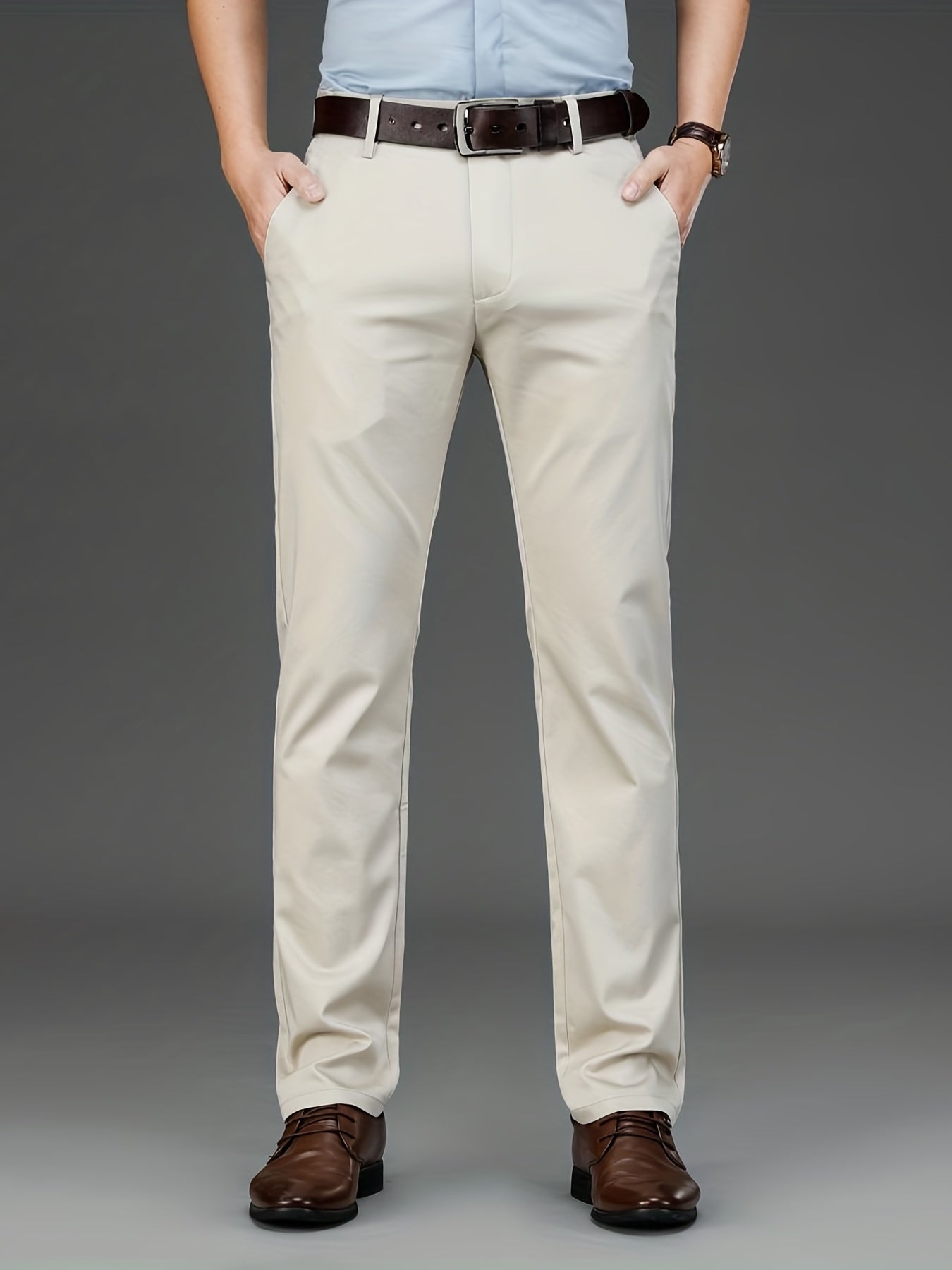 Classic mid-stretch pants