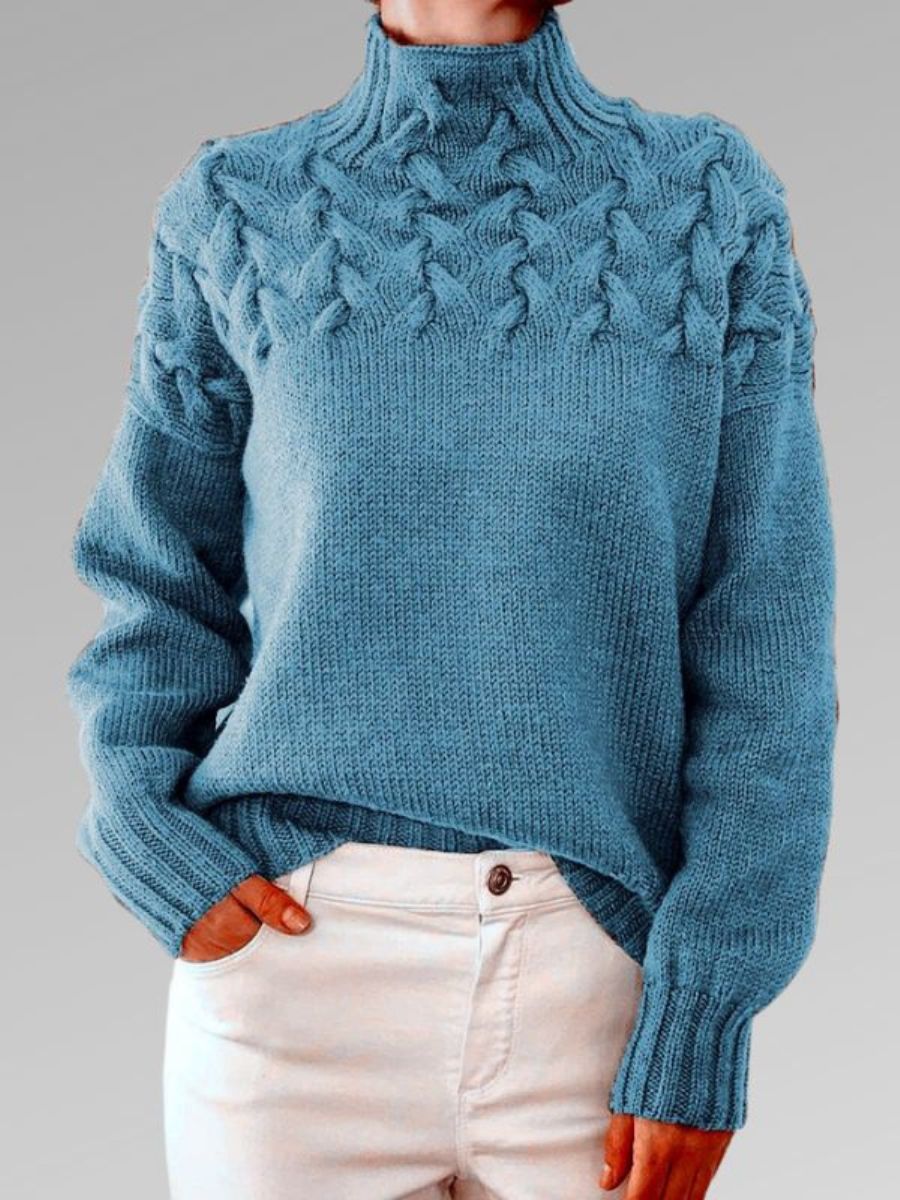 Elegant cable knitted sweater