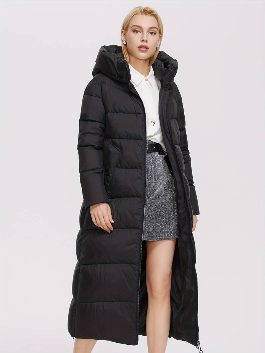 long jacket with zipper