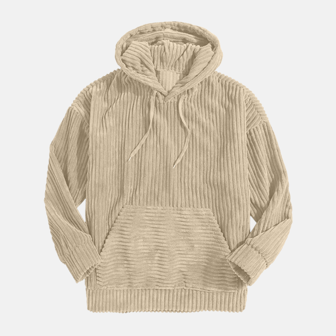 Corduroy jacket with hood