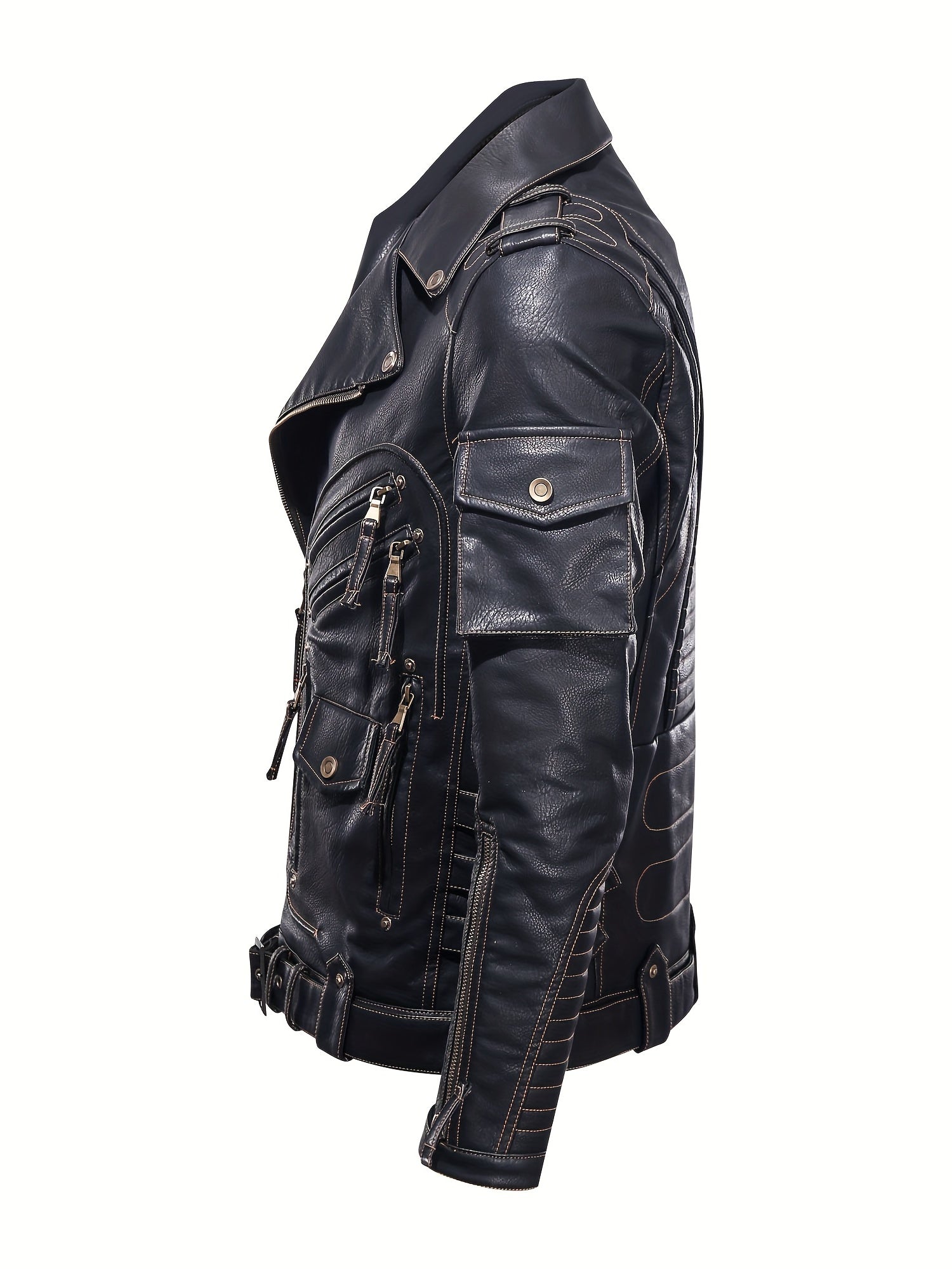 Black faux leather jacket