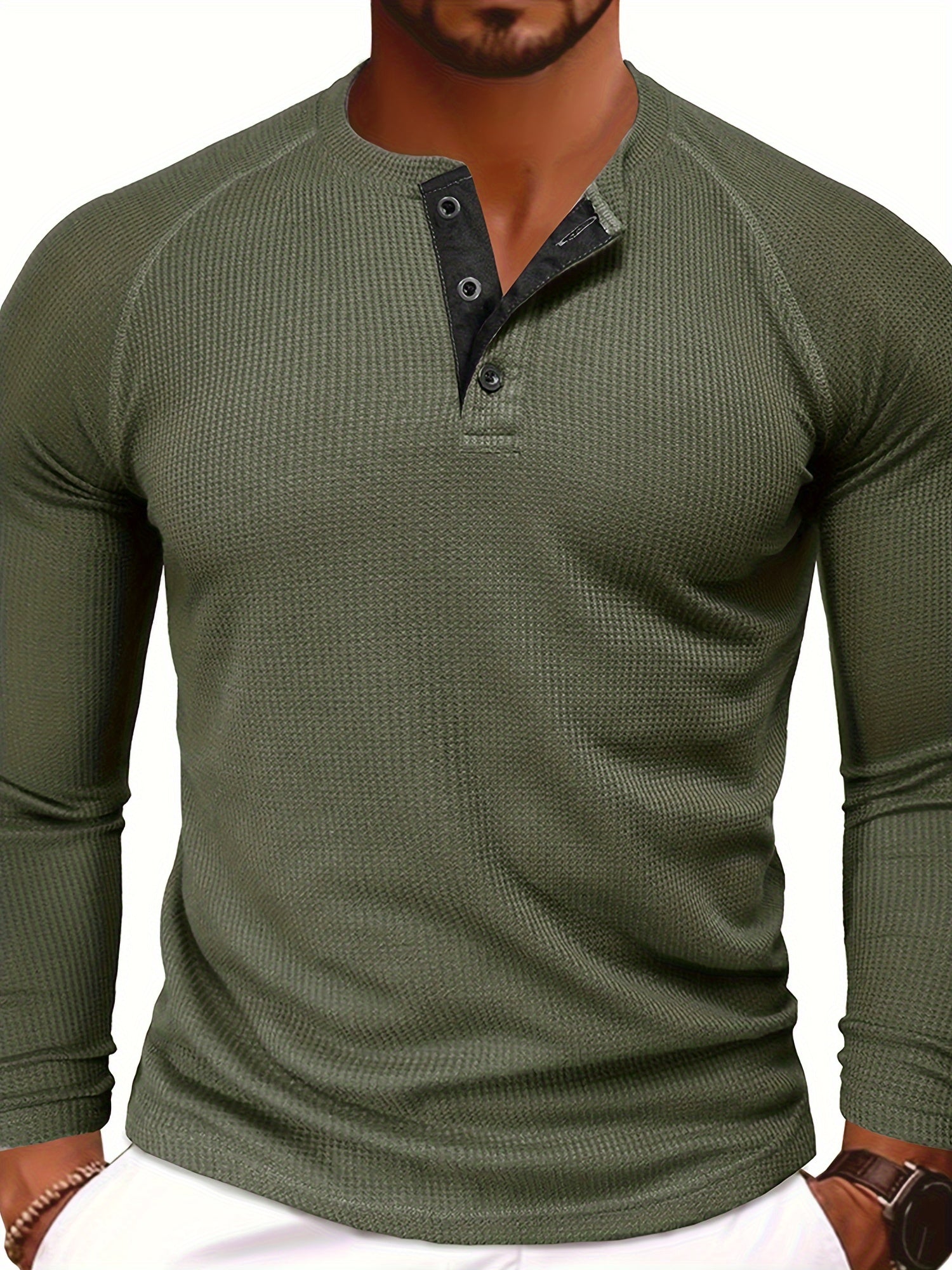 Long sleeve Henley shirt