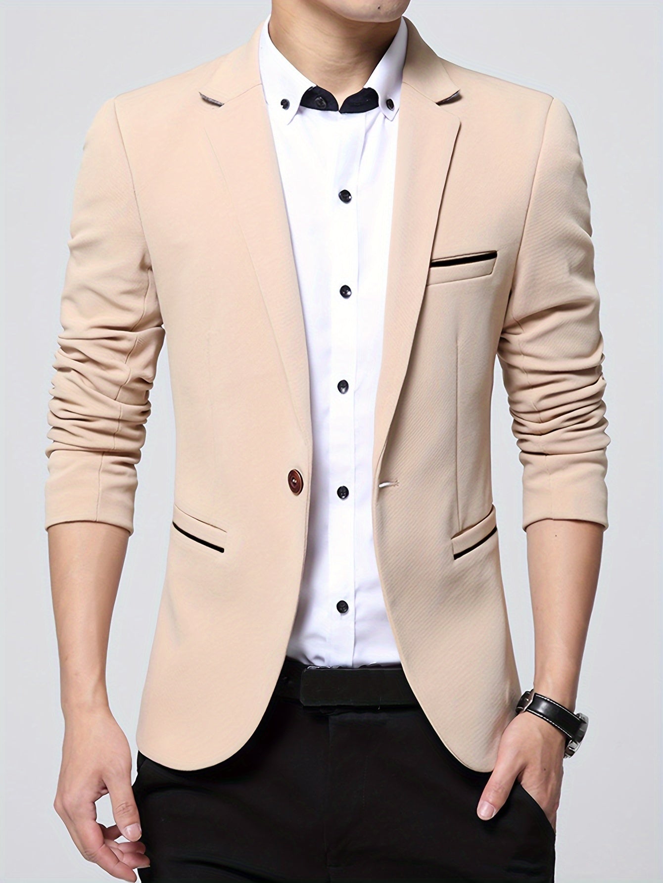 One button blazer