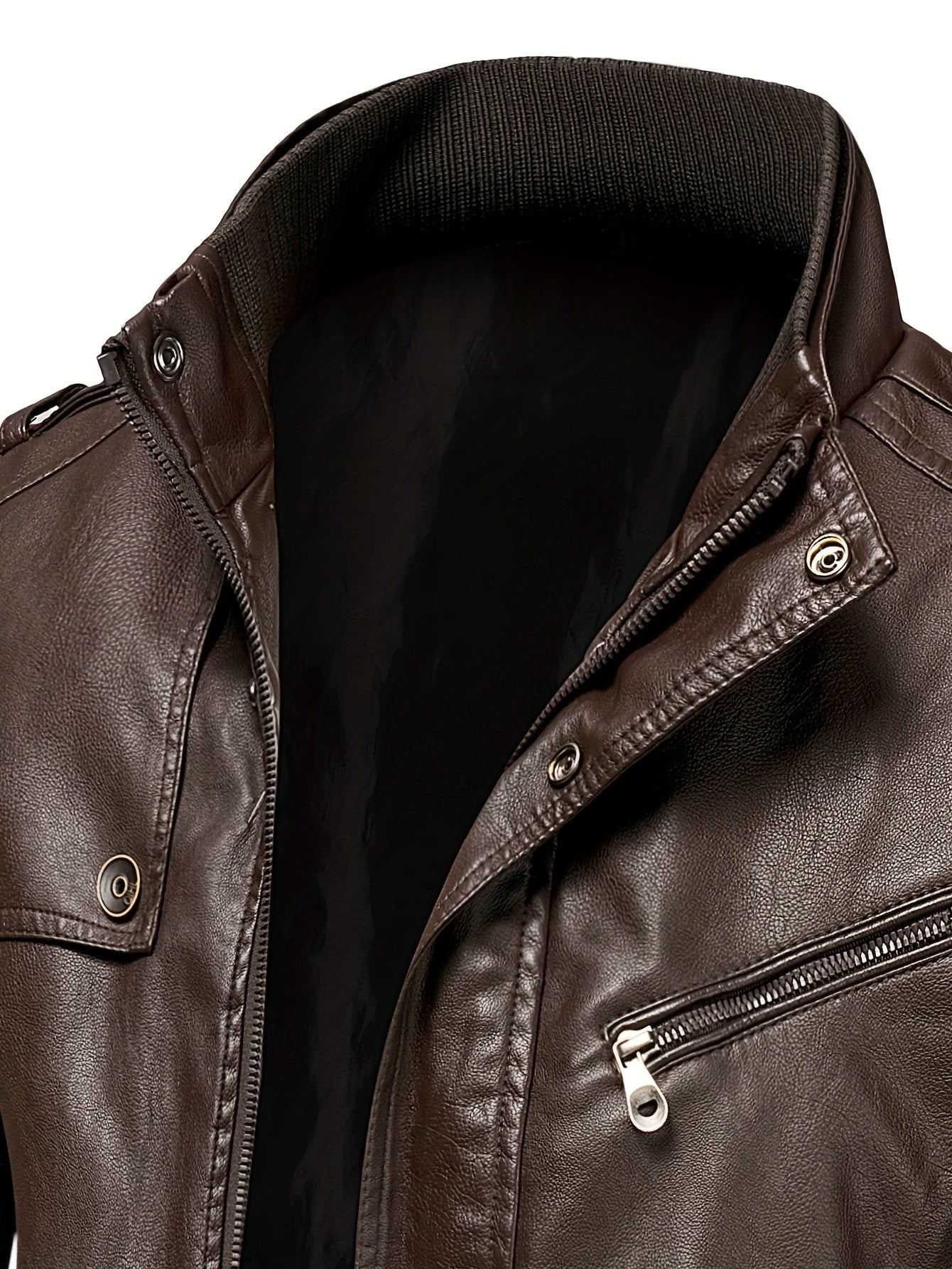 casual leather jacket for men