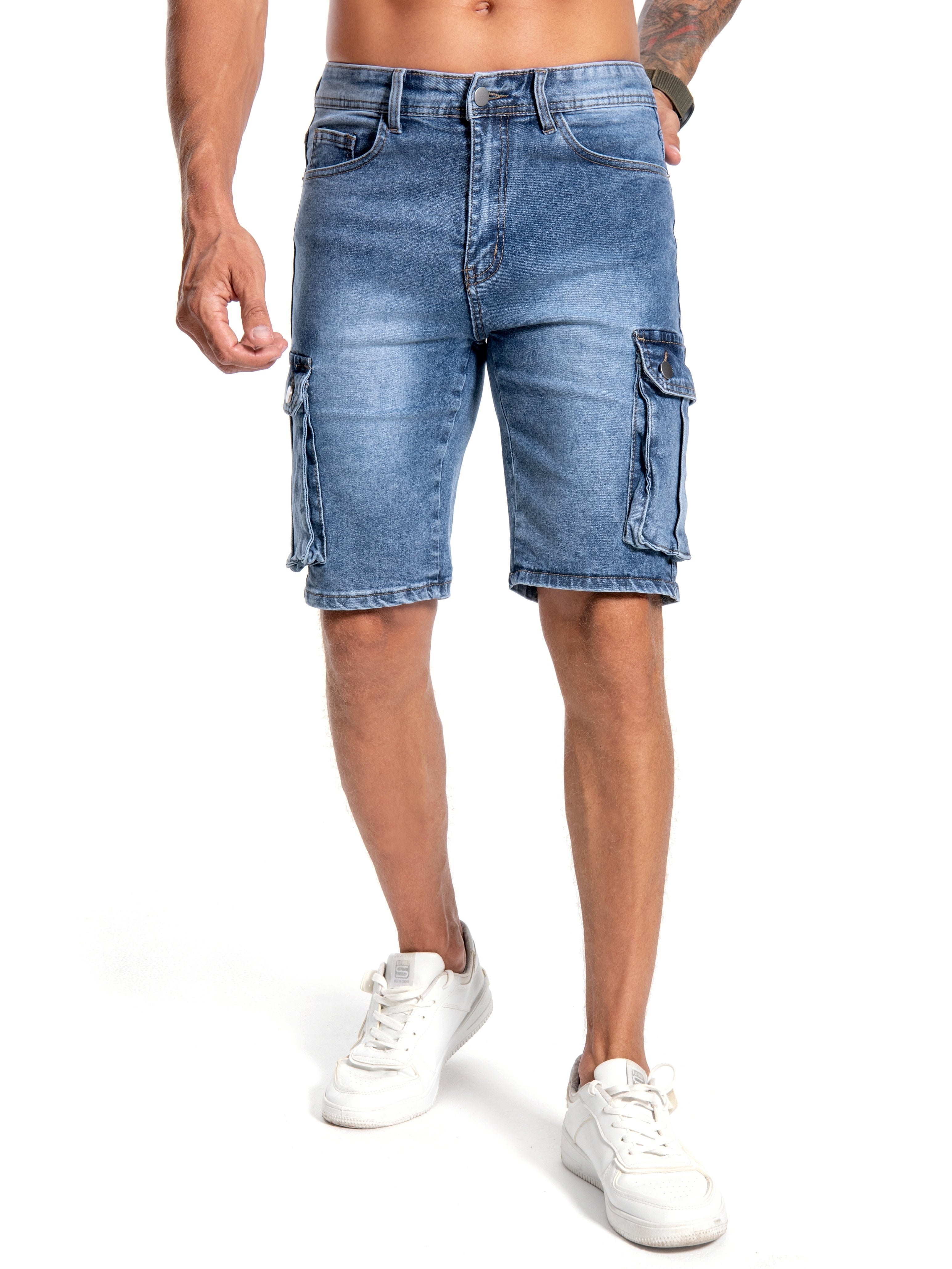 Denim shorts medium stretch for men