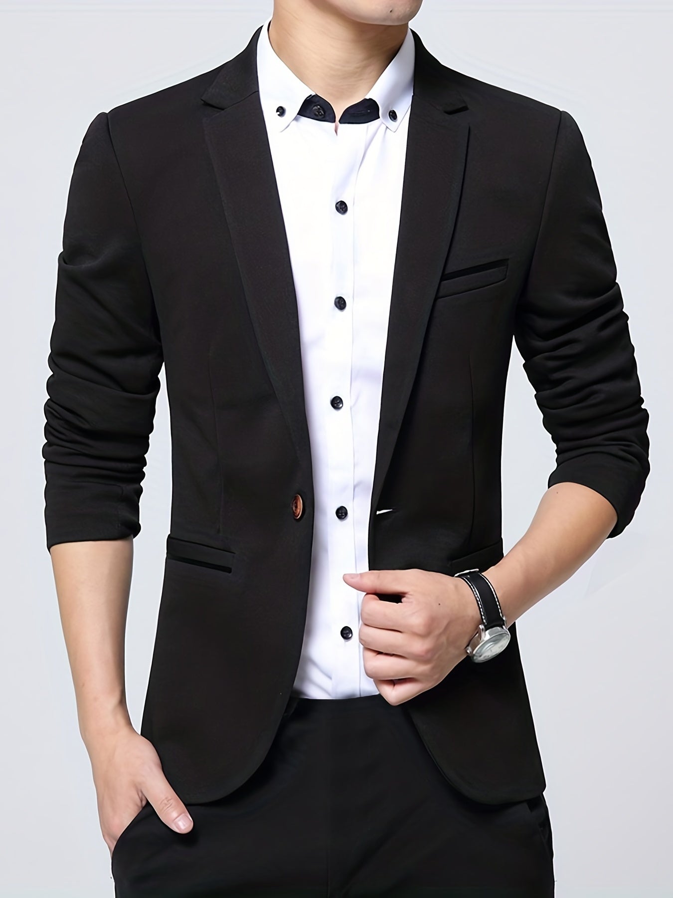 One button blazer