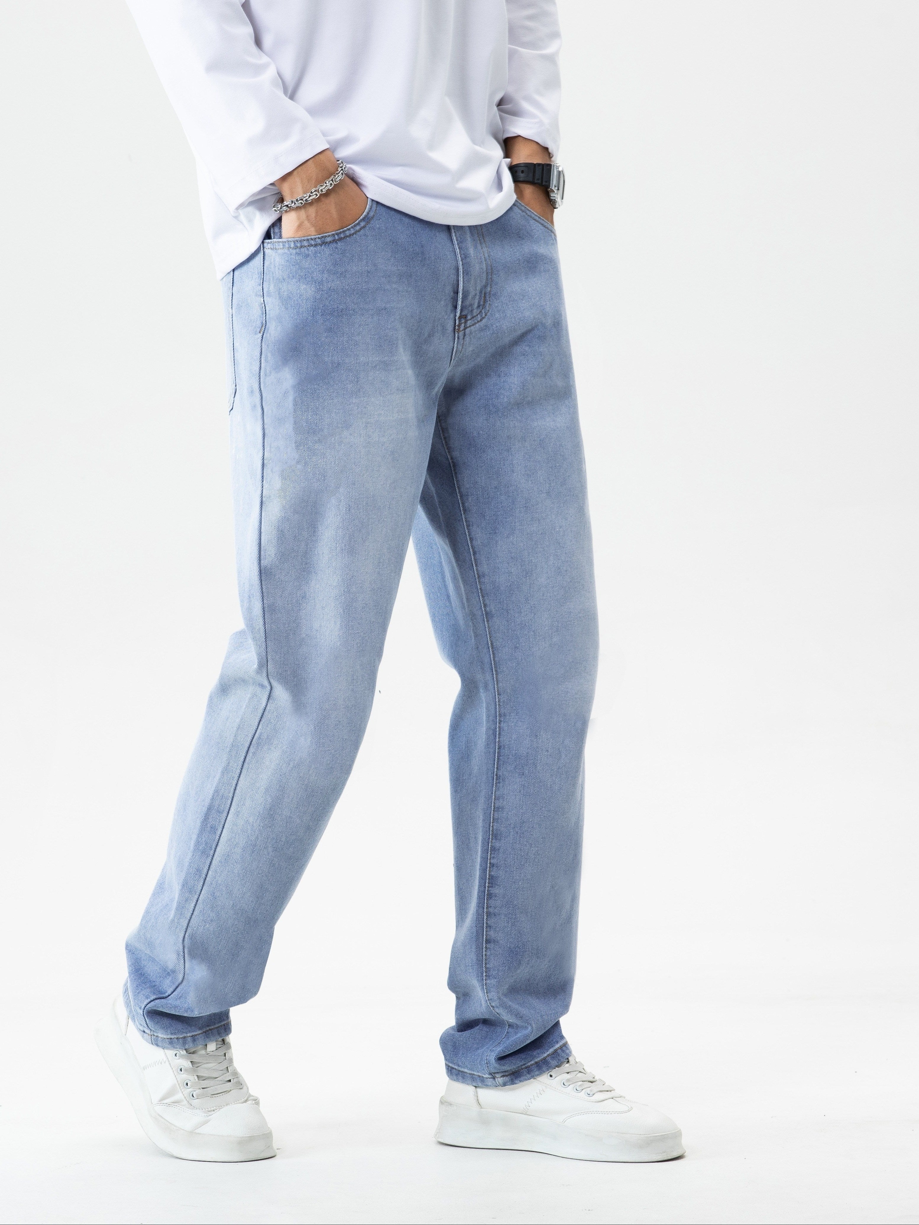 Straight leg jeans for men