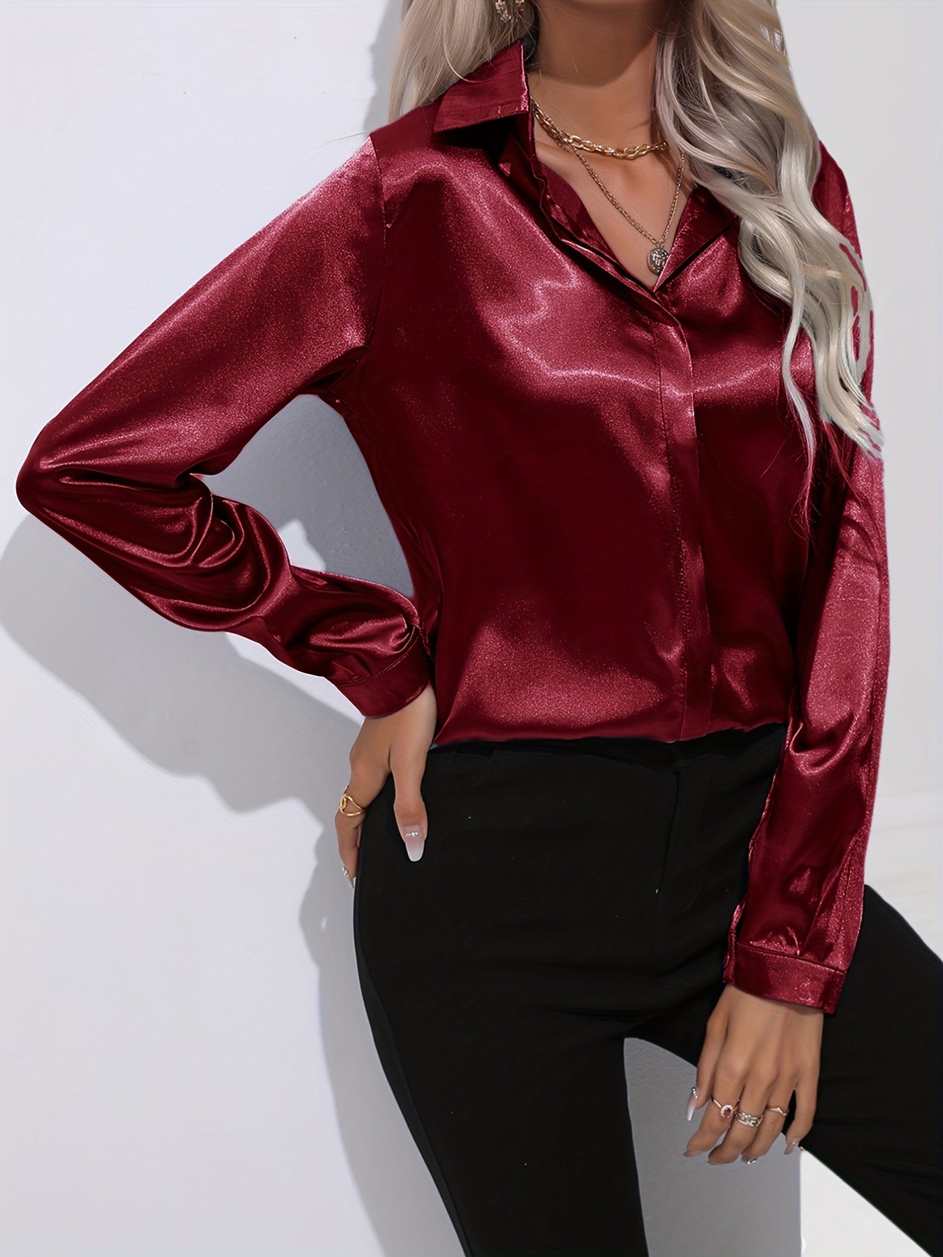 Elegant satin blouse