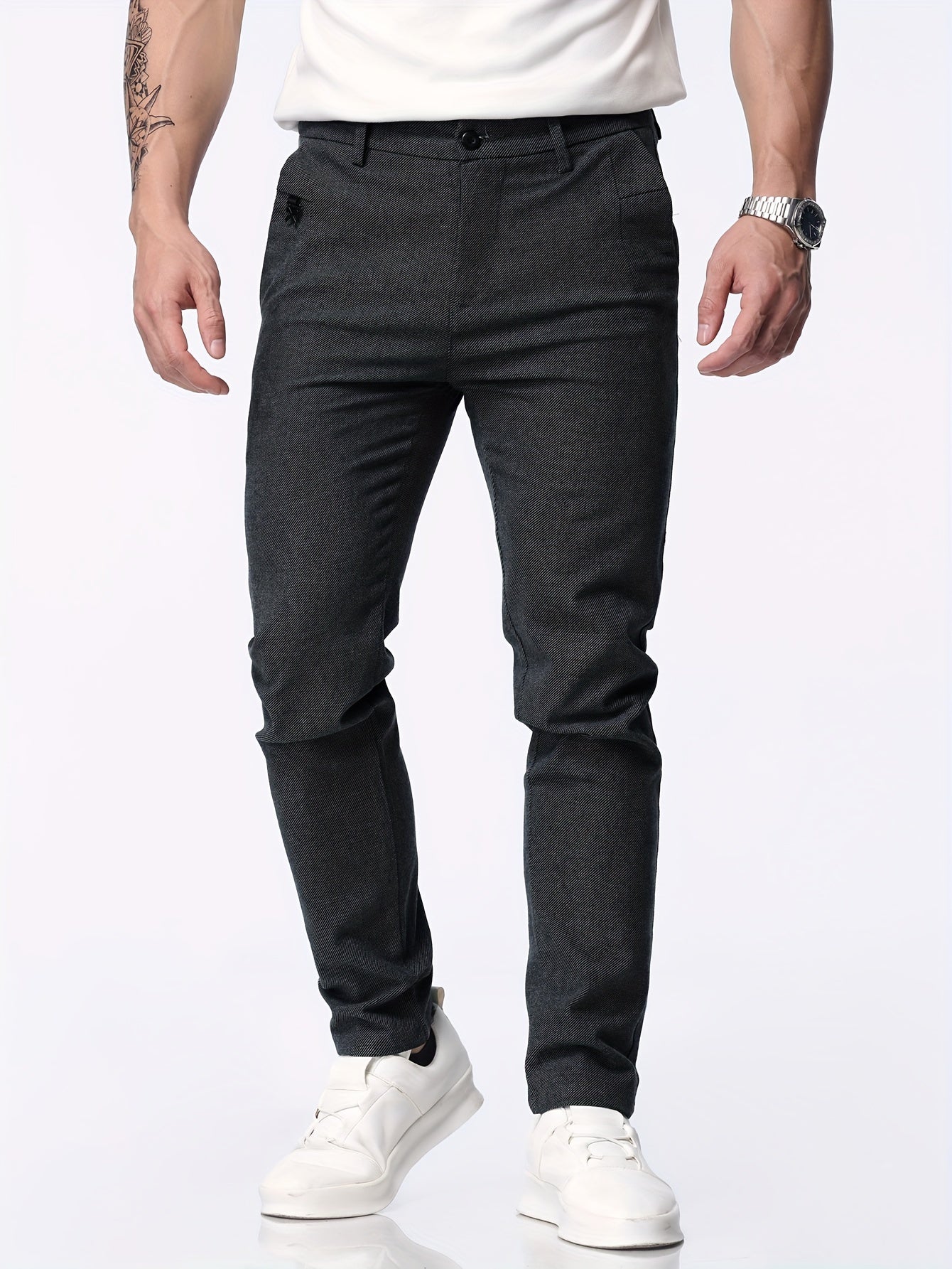 Casual straight trousers for men