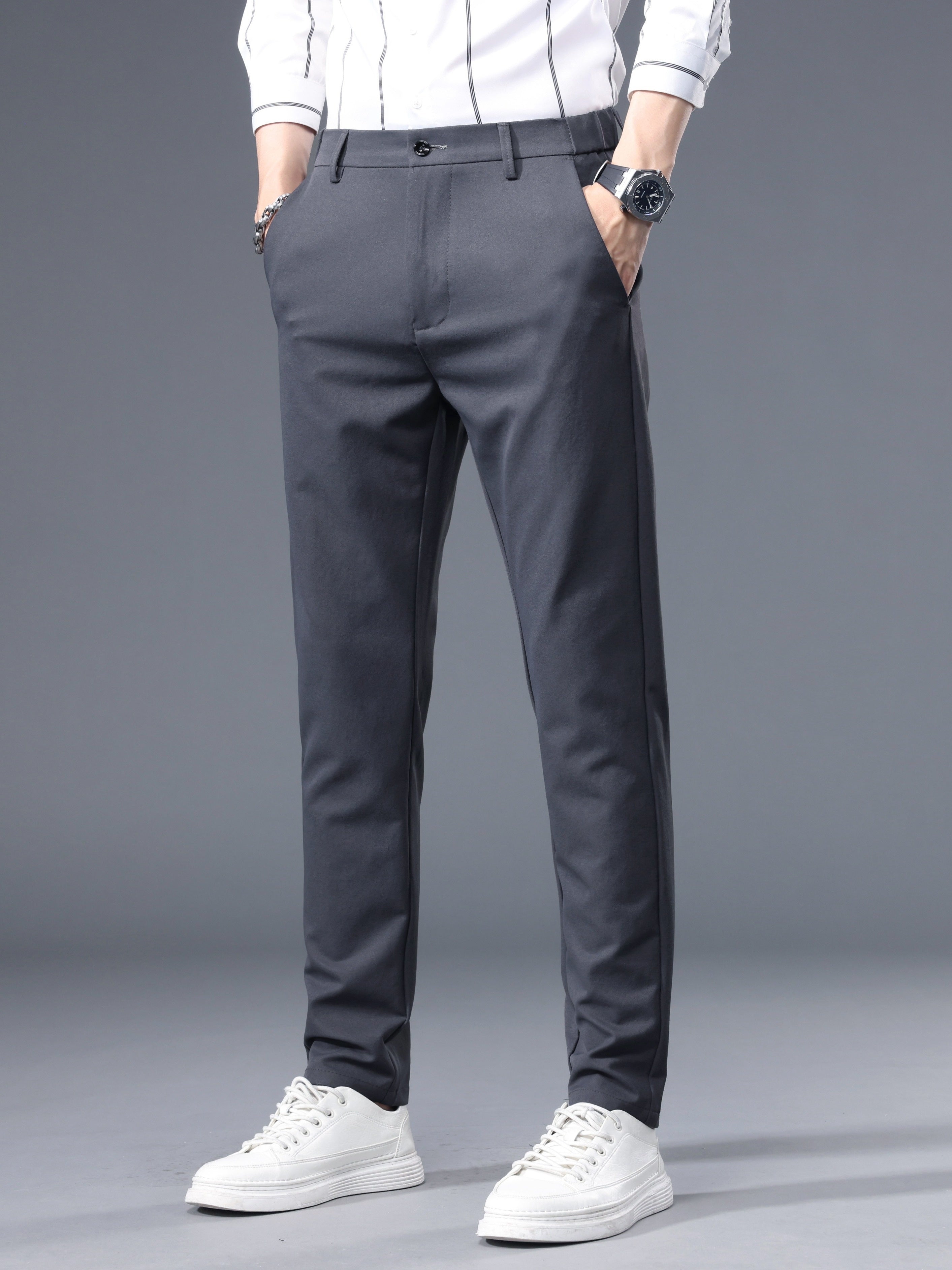 Semi formal stretch trousers for men