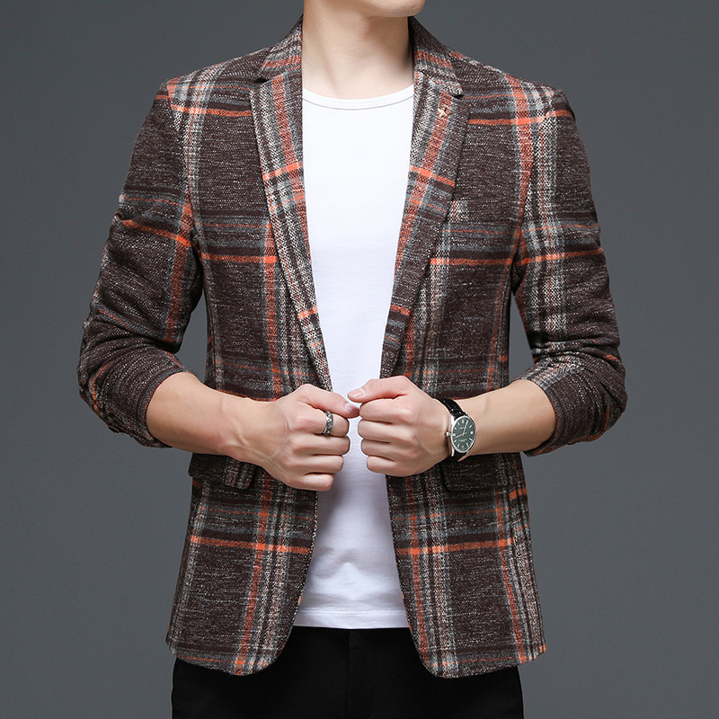 Casual checked blazer