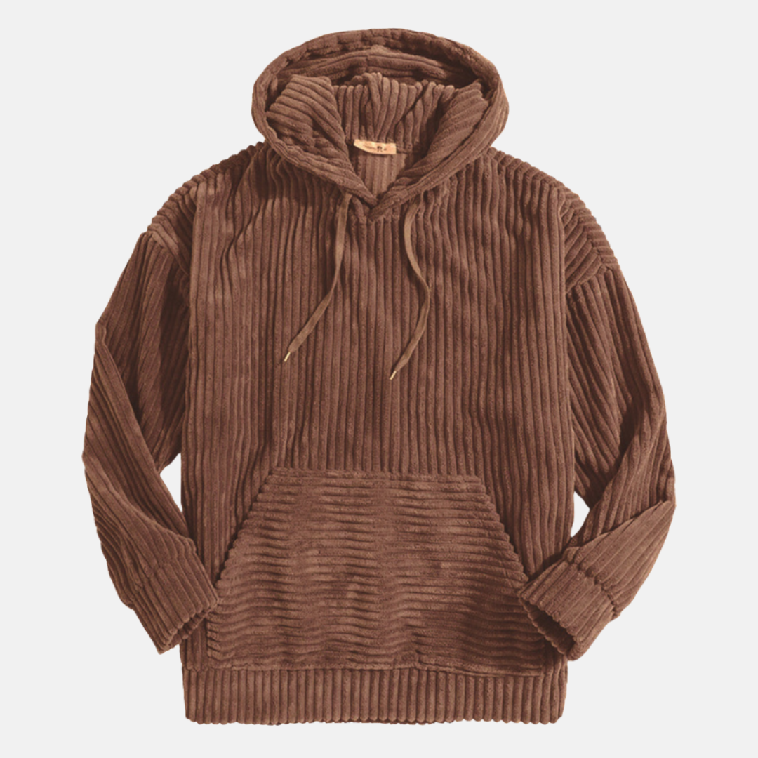 Corduroy jacket with hood