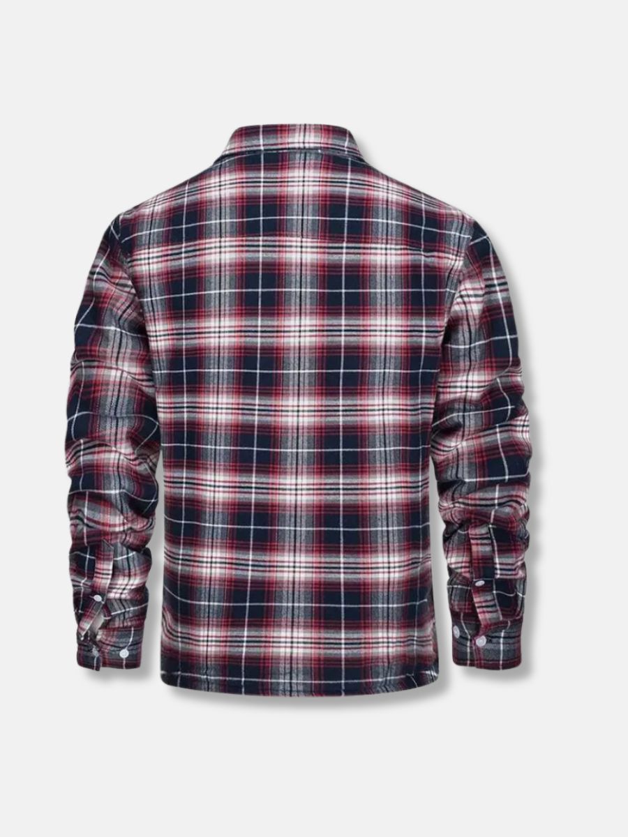 Fleece lined checked shirt