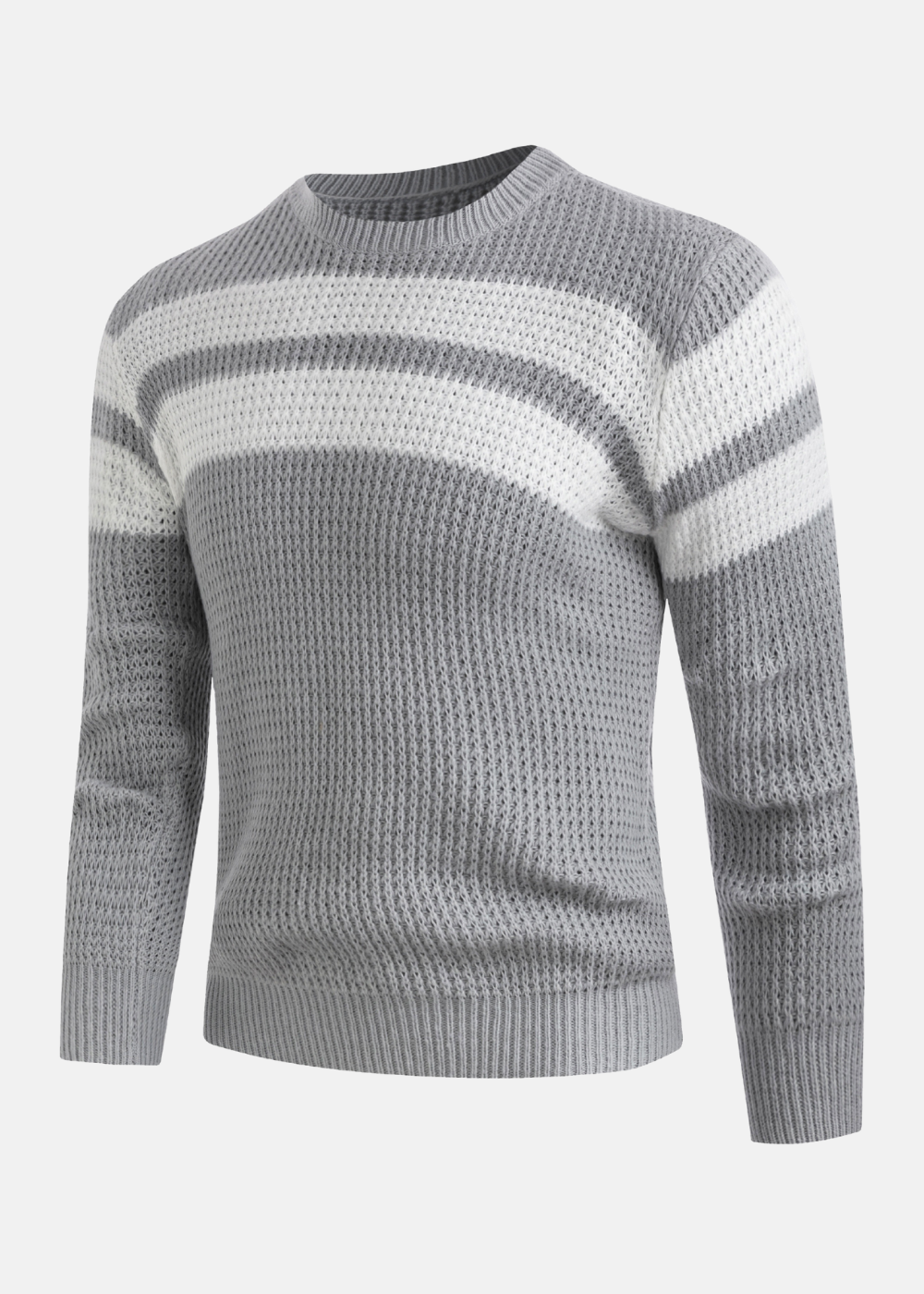 Striped knitted sweater for men