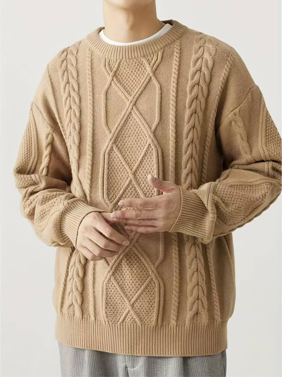 lined knitted sweater