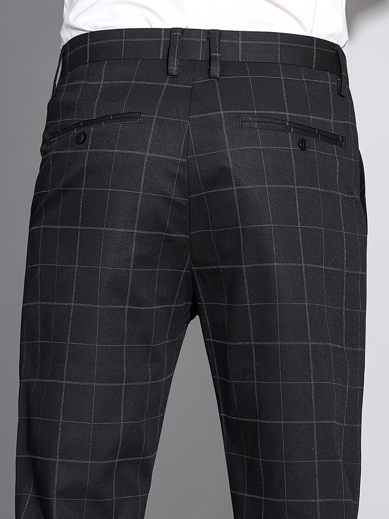 Retro checked men's trousers