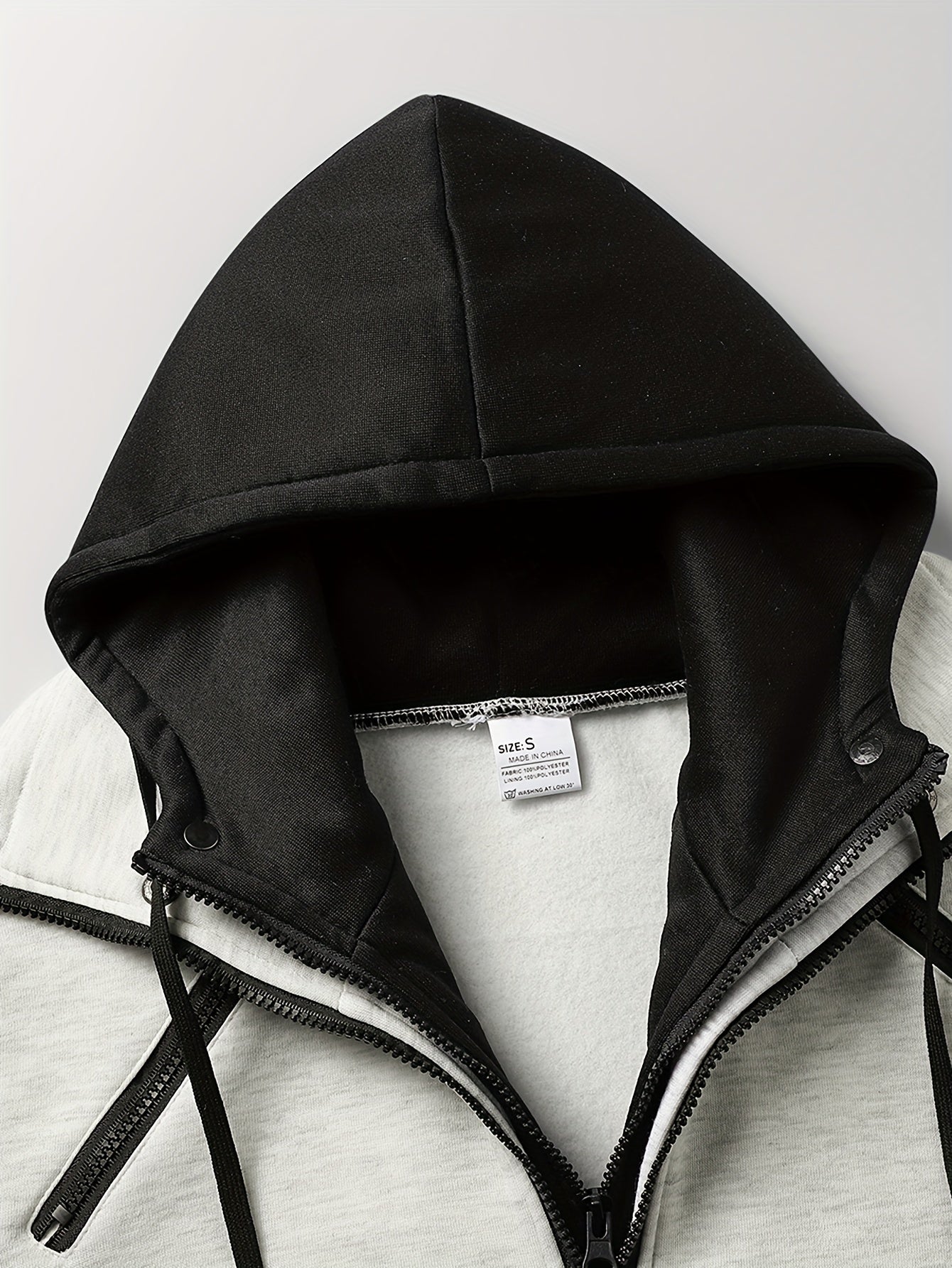 High collar hoodie