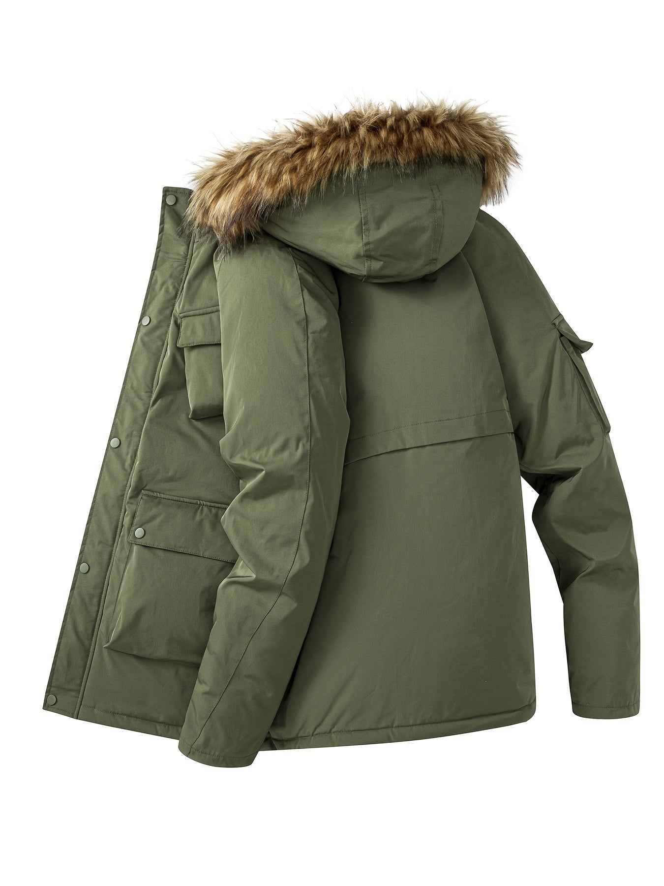 Cotton winter coat with hood