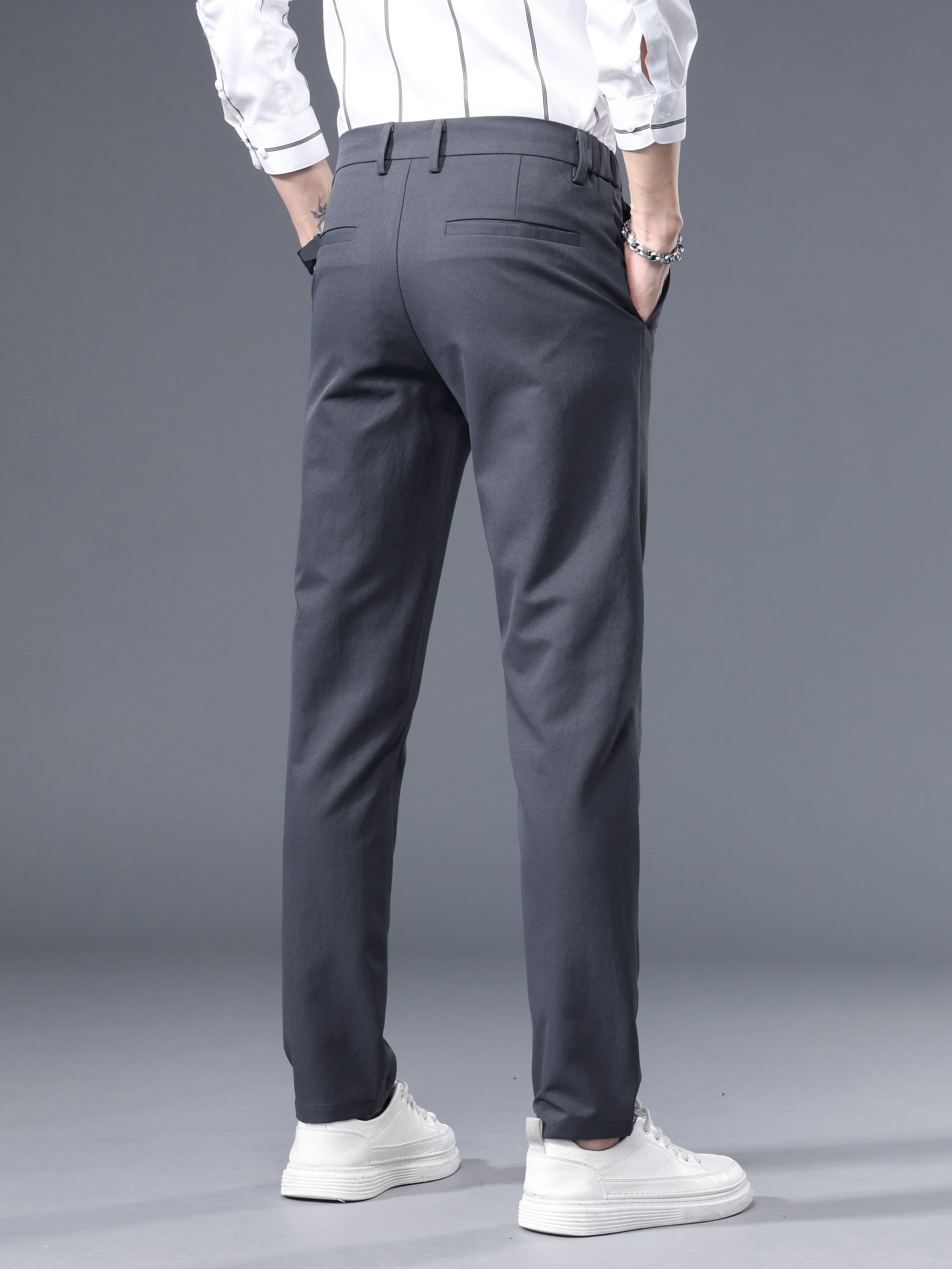 Semi formal stretch trousers for men