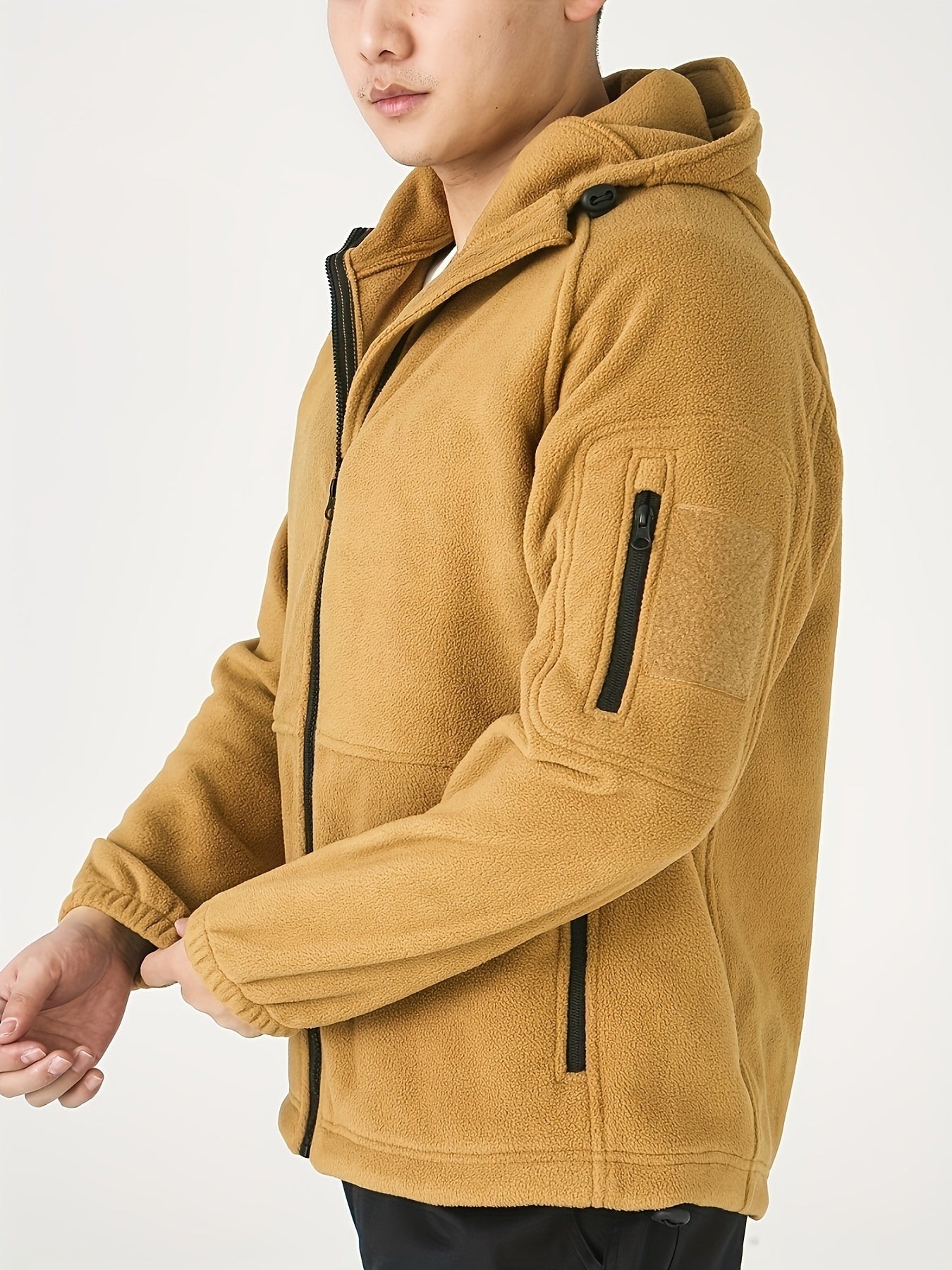 Warm hoodie made of polar fleece