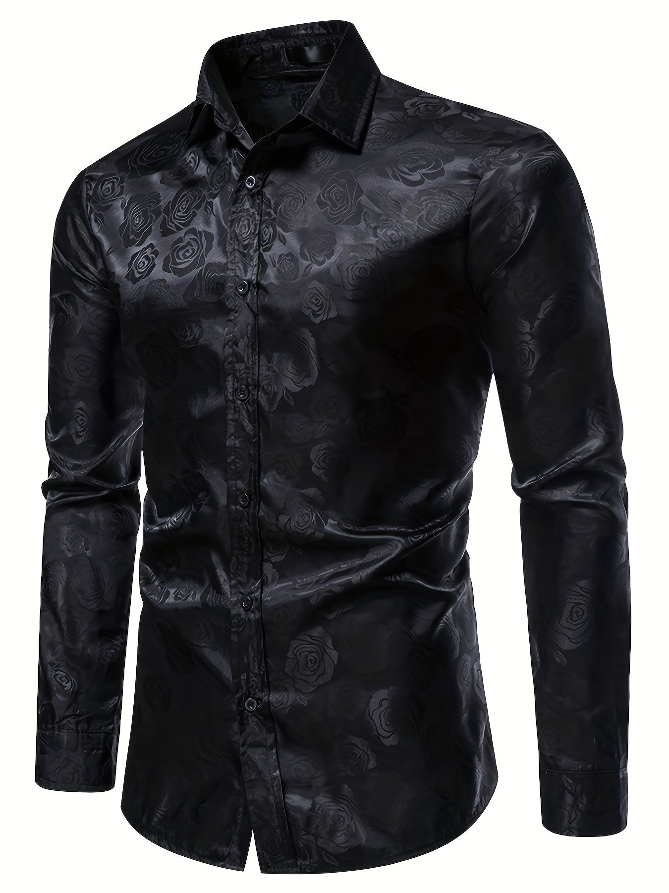 Elegant shirt with rose motif