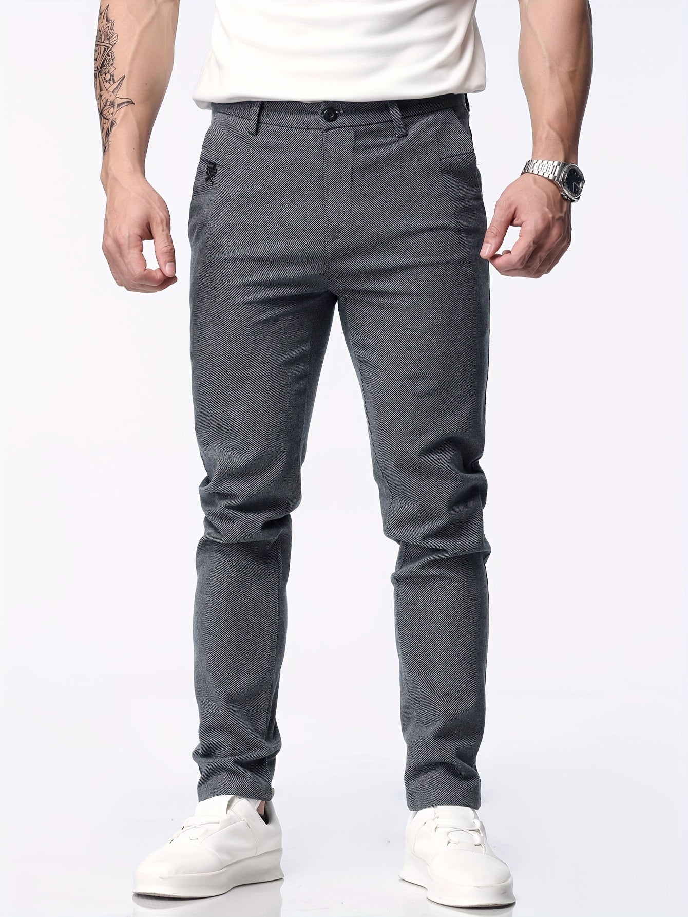 Casual straight trousers for men