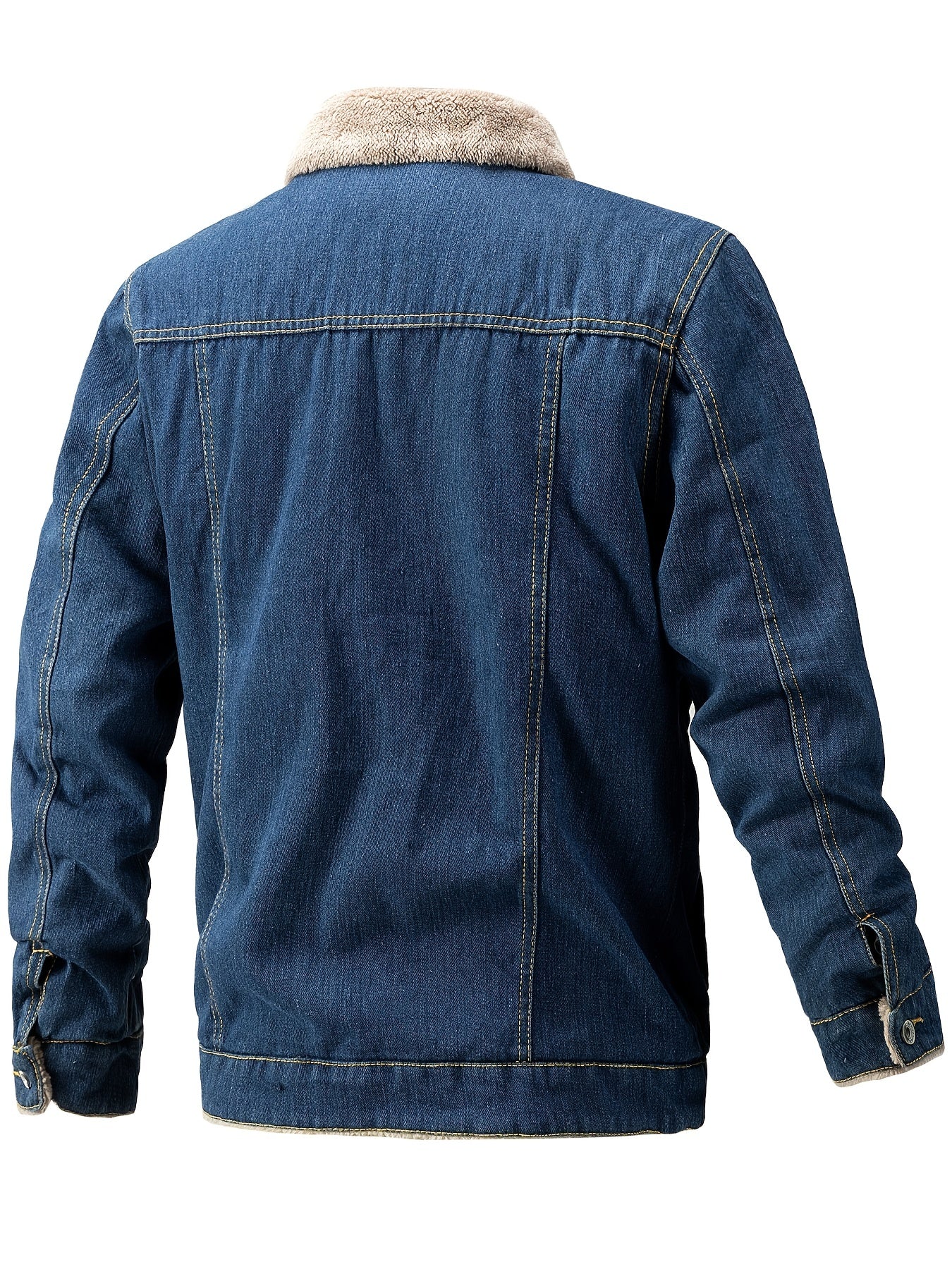 Fleece denim jacket