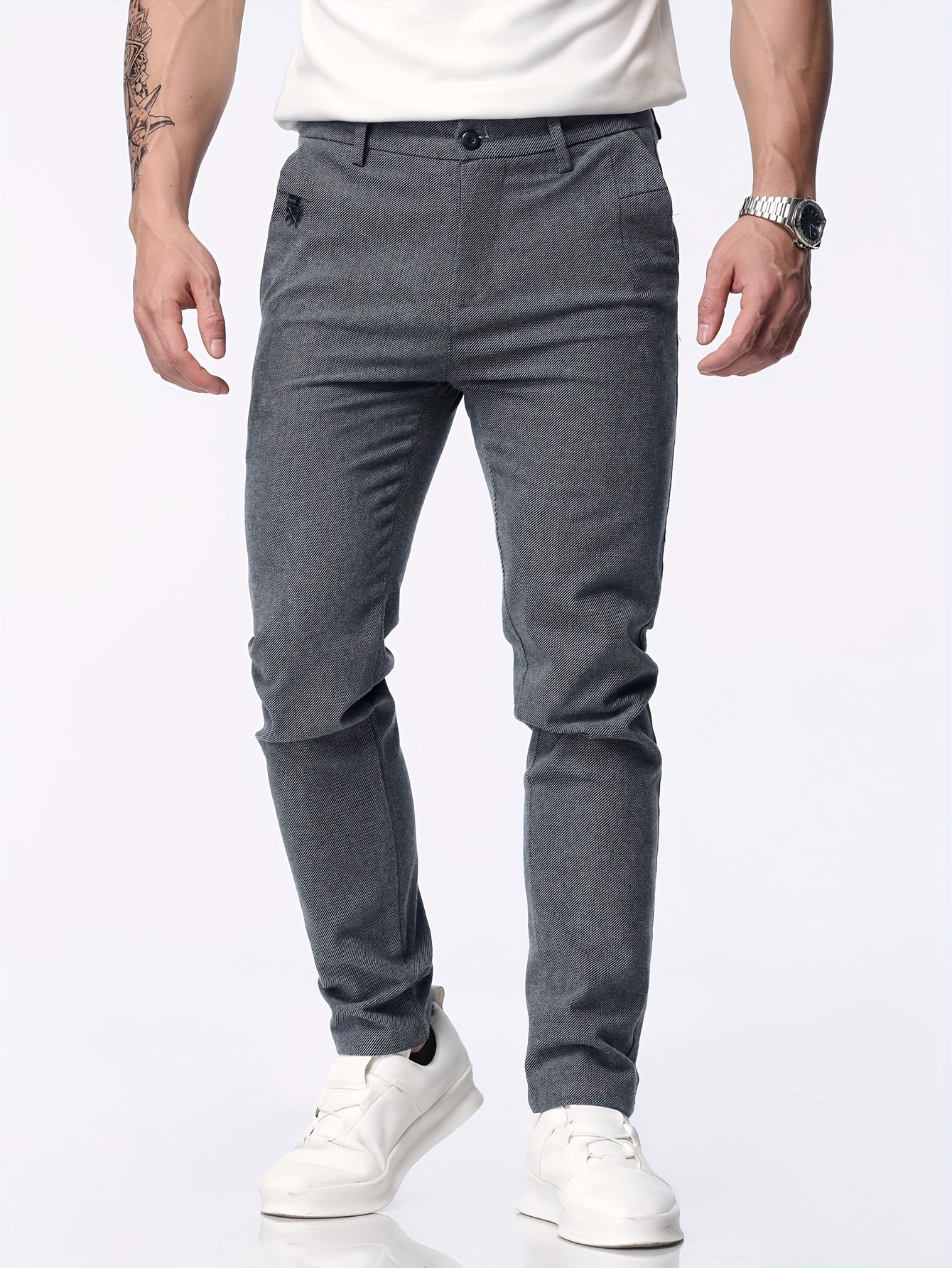 Casual straight trousers for men