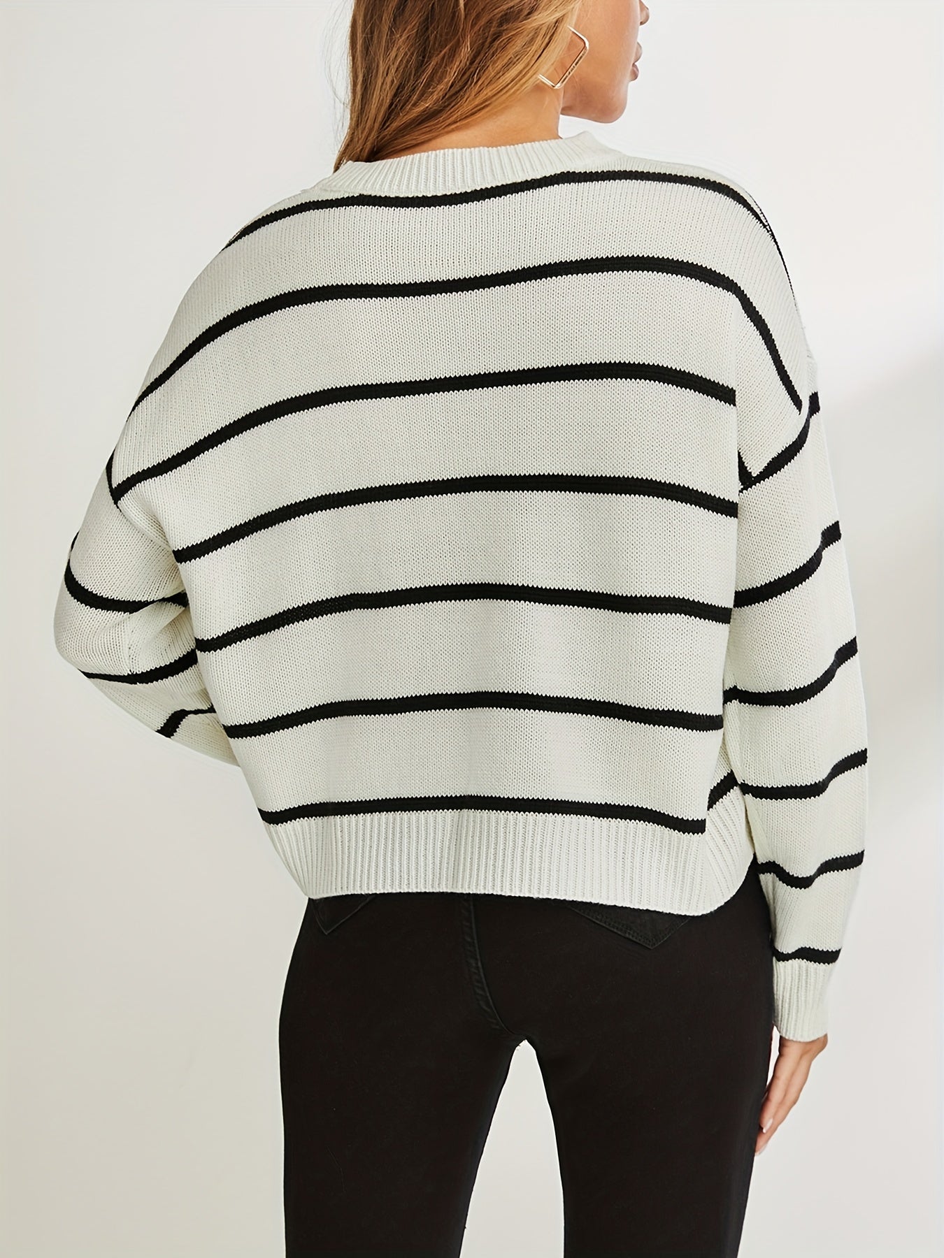 Striped knitted sweater