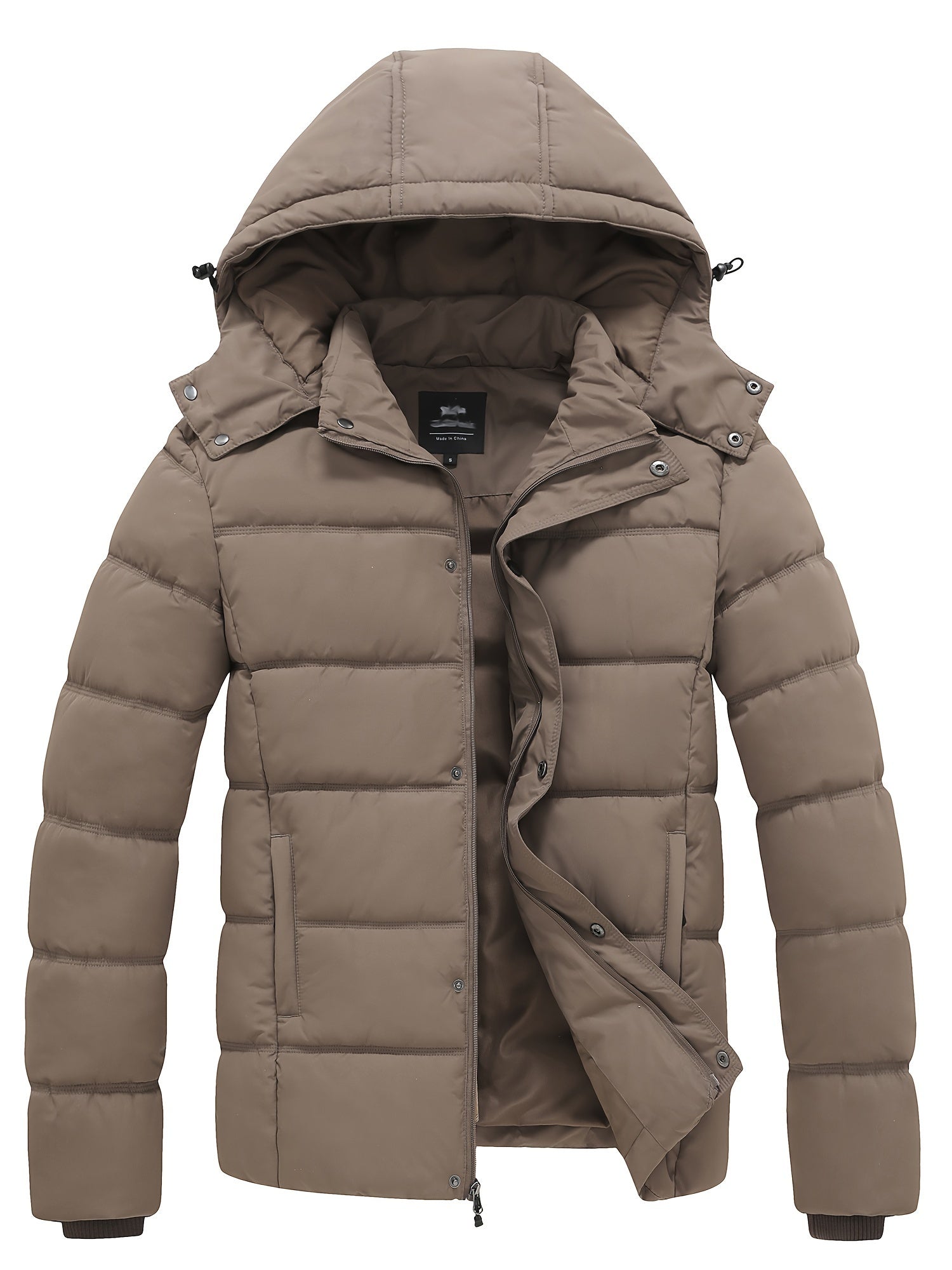 Men's padded hooded jacket