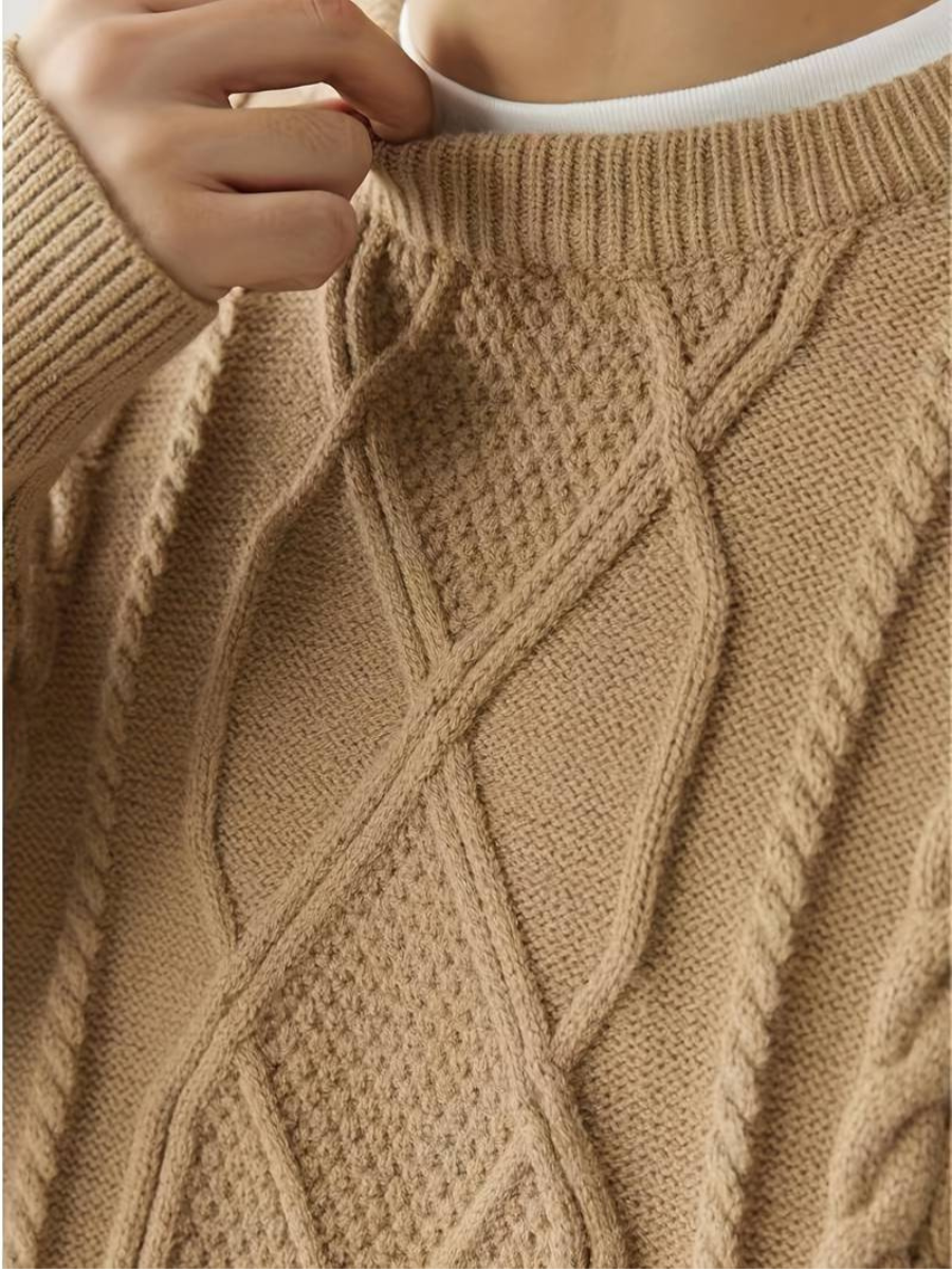 lined knitted sweater