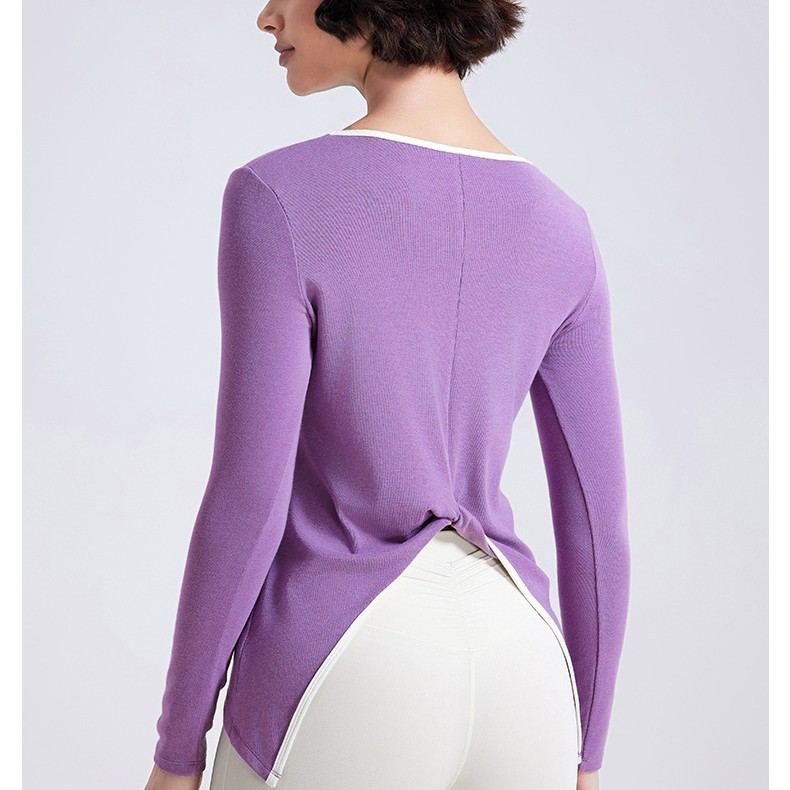 Long sleeve yoga top