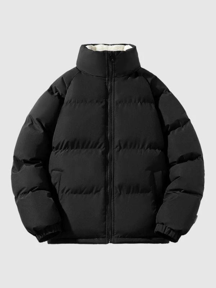 men's padded fleece-lined puffer jacket