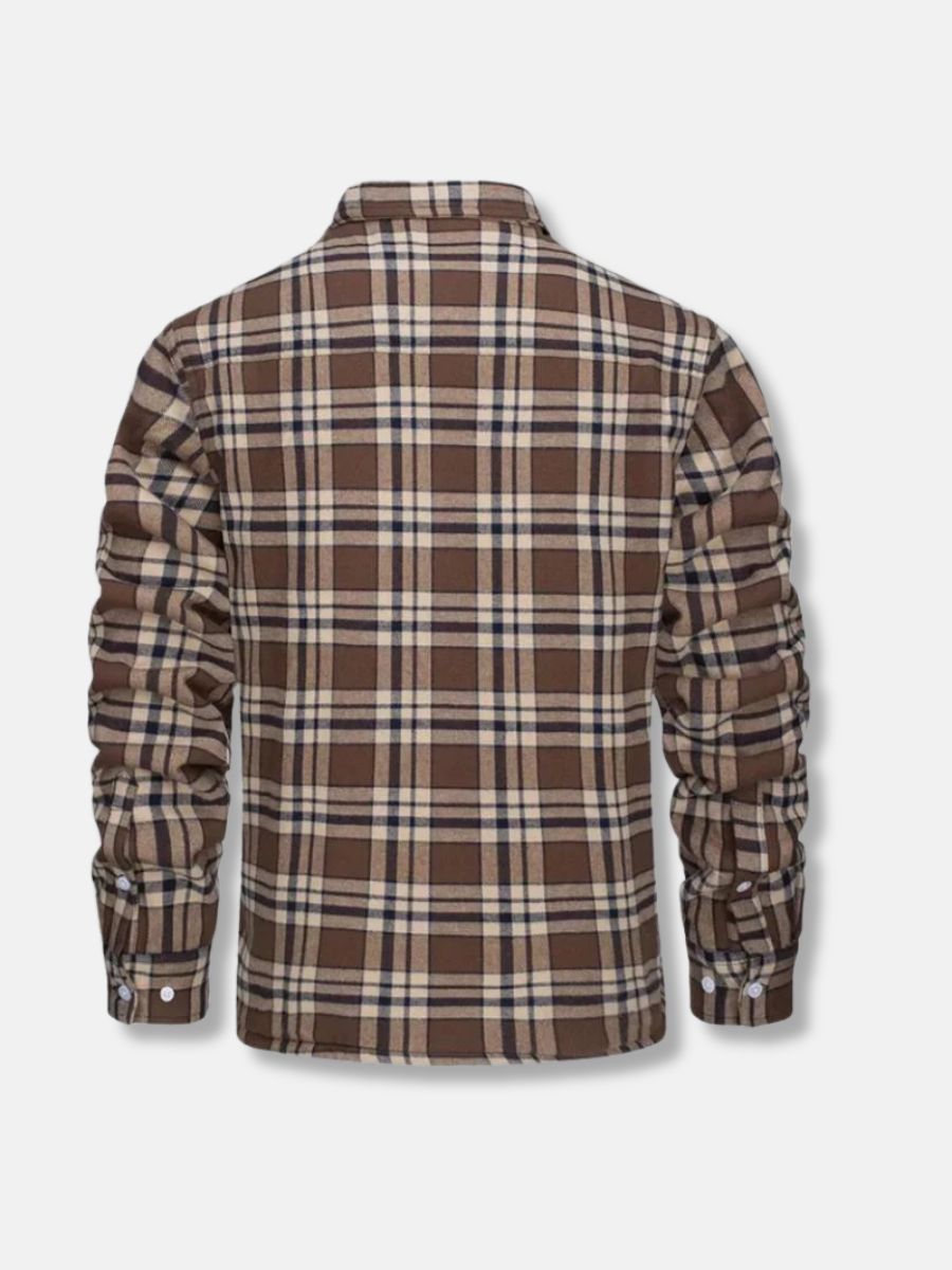 Fleece lined checked shirt