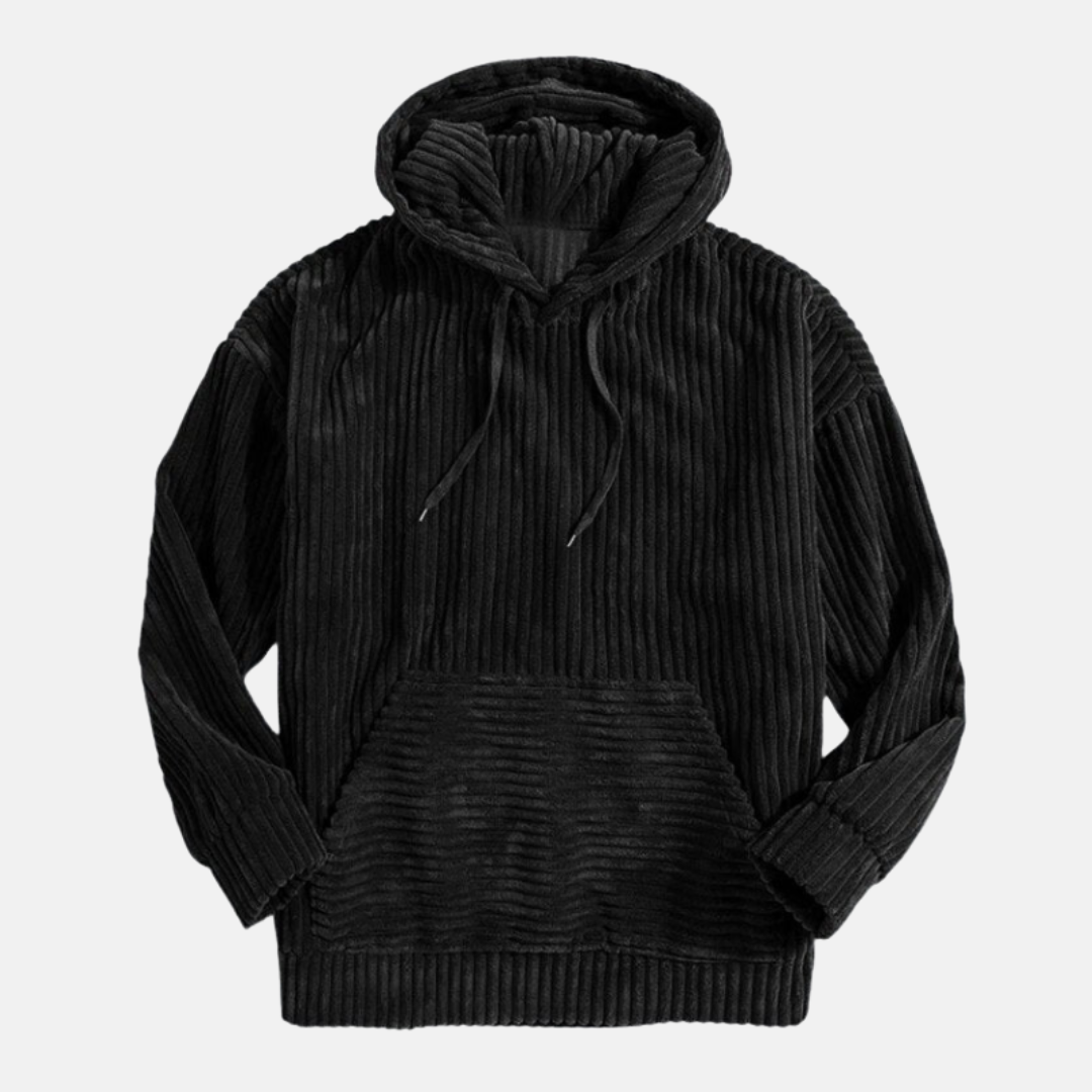 Corduroy jacket with hood