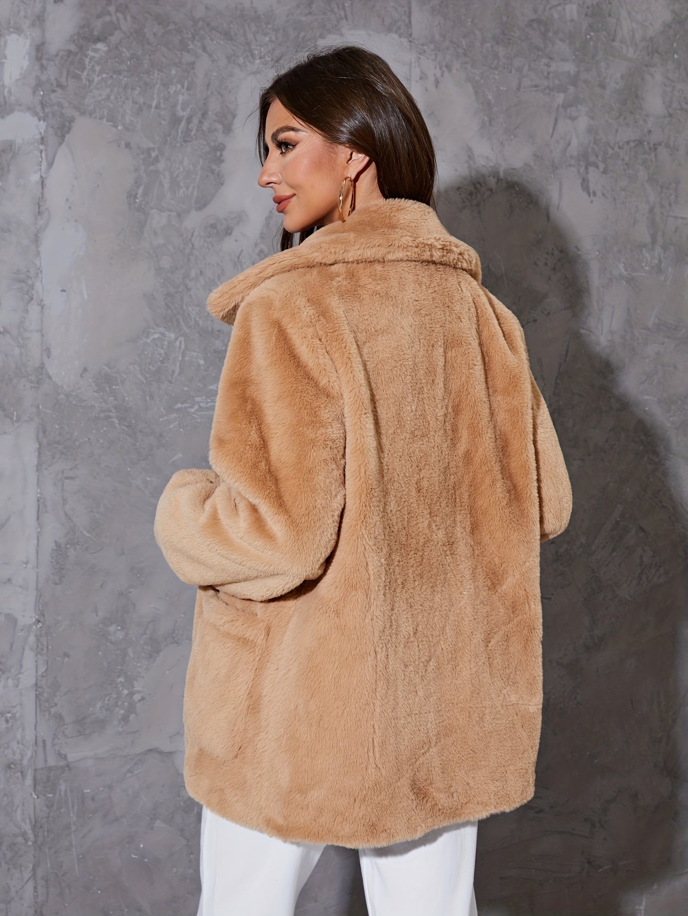 Faux fur teddy coat