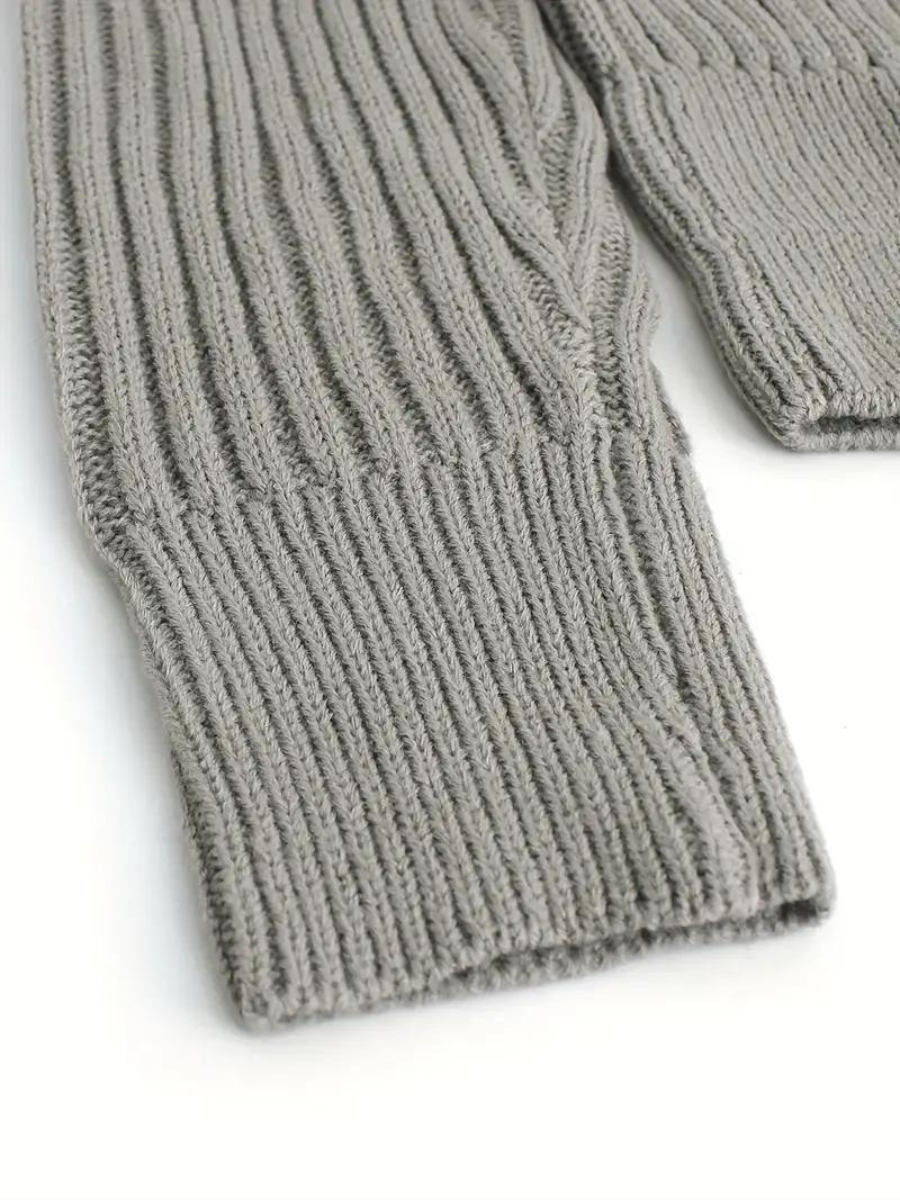 rib knitted sweater with asymmetrical neckline