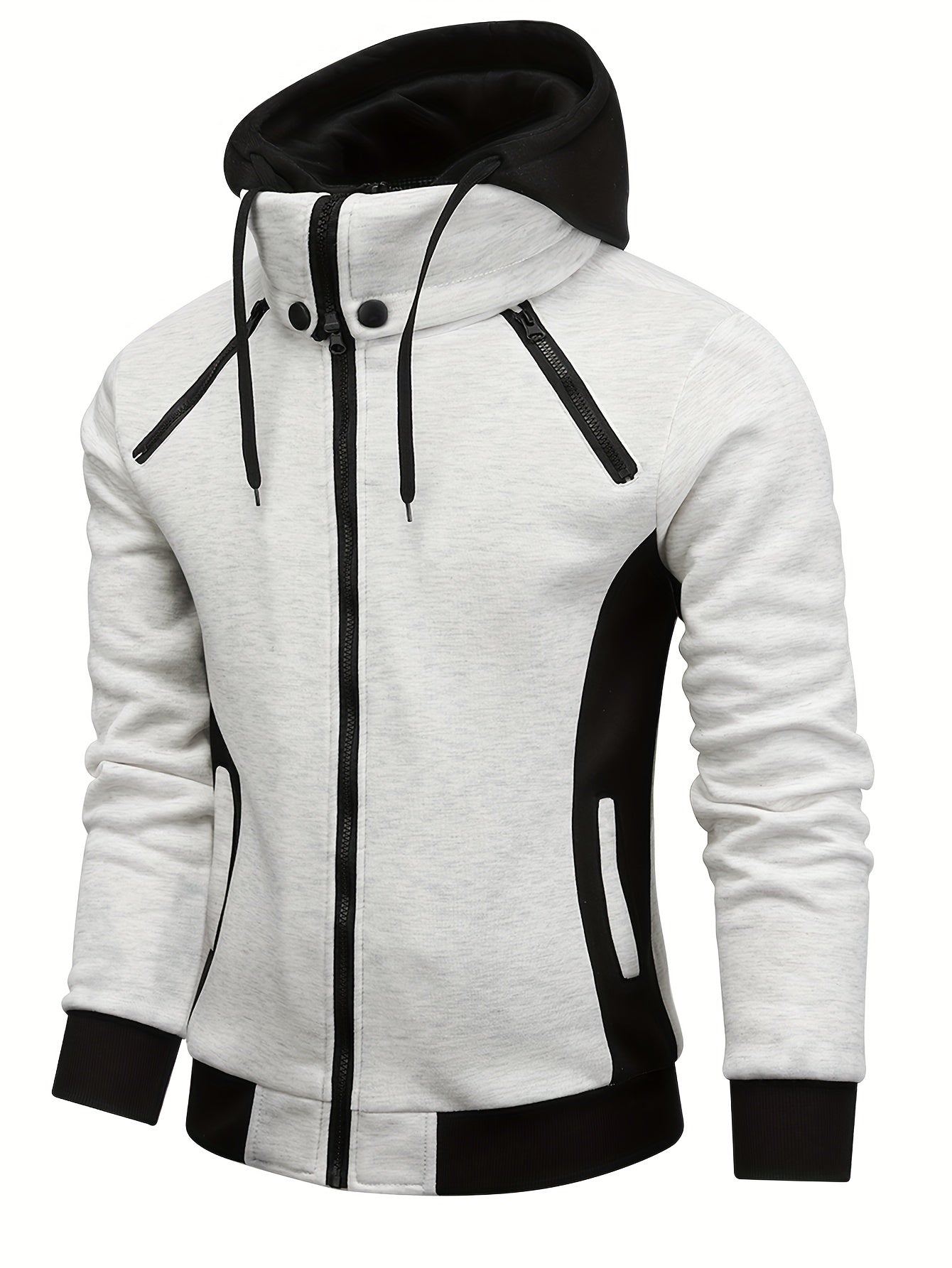 High collar hoodie