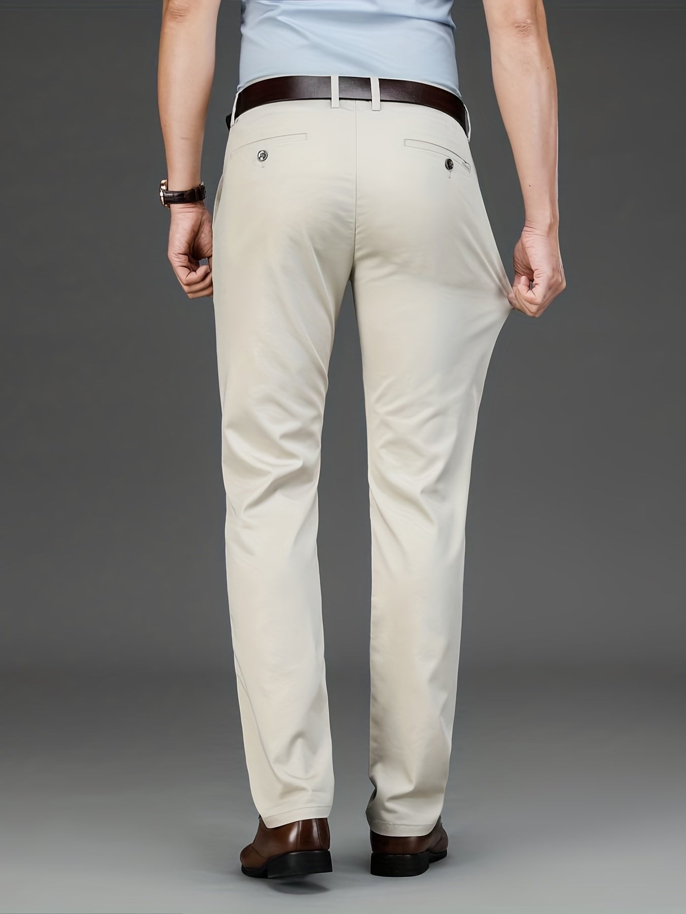 Classic mid-stretch pants