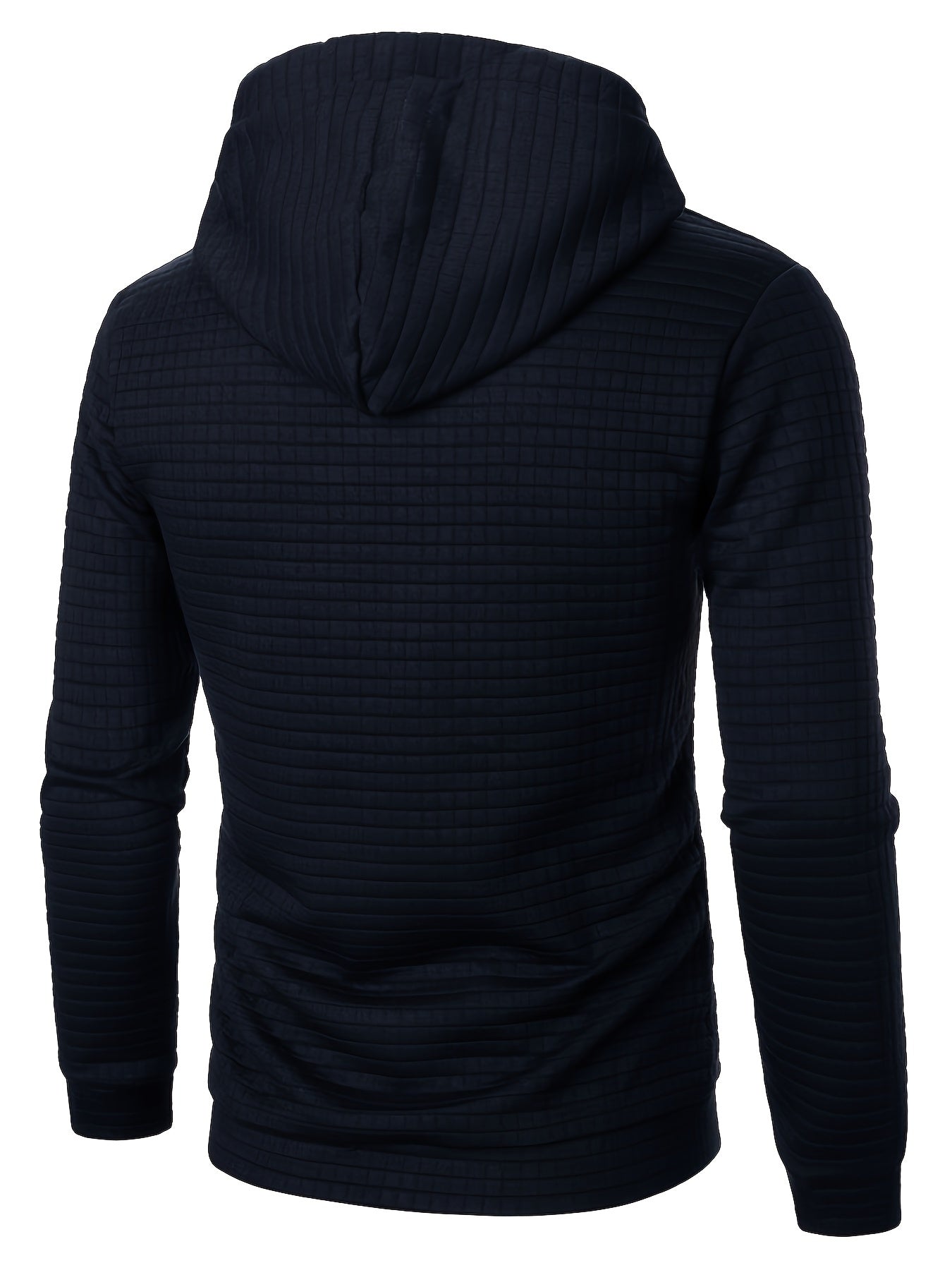 Comfortable long sleeve hoodie with waffle pattern