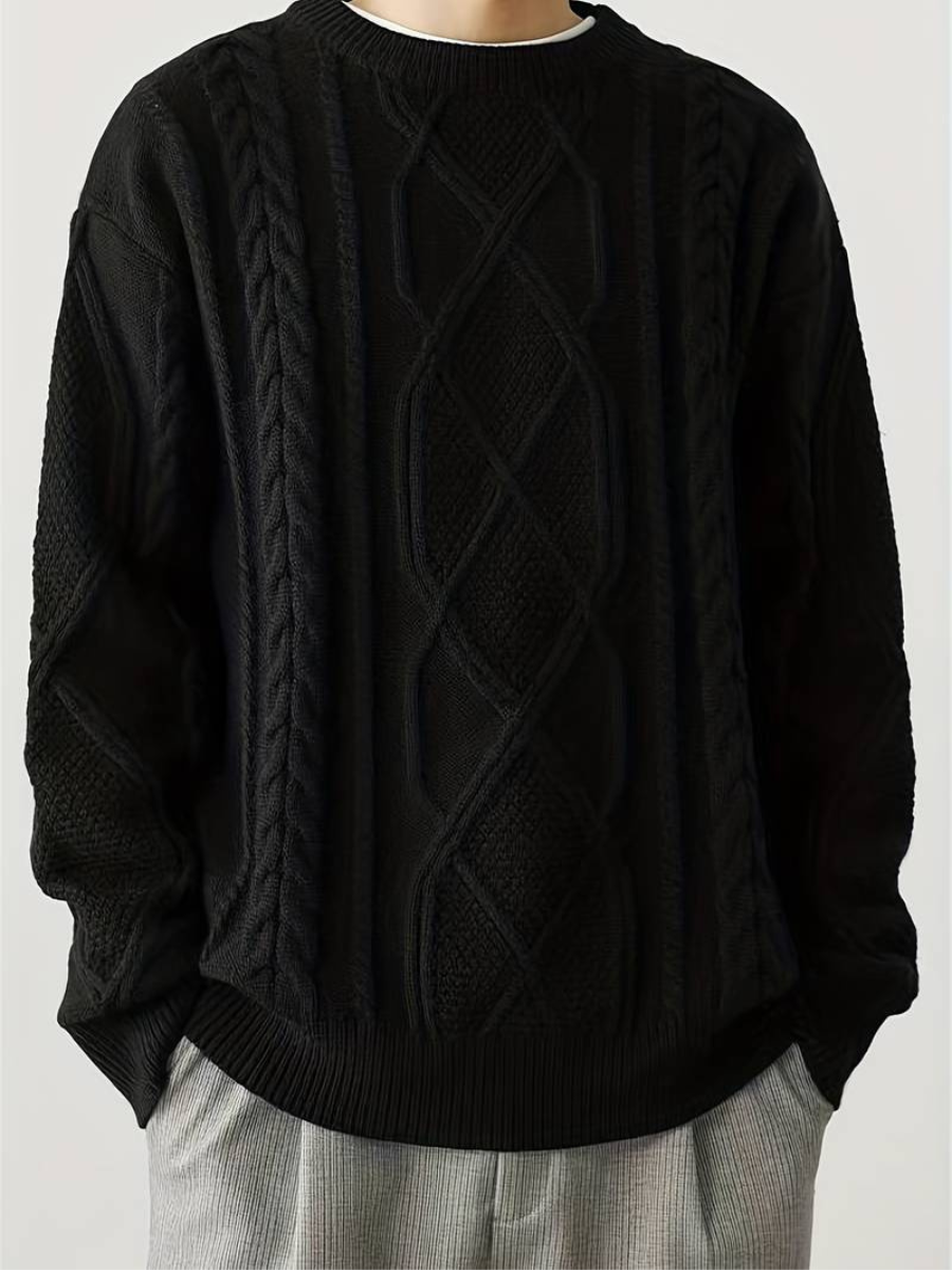 lined knitted sweater