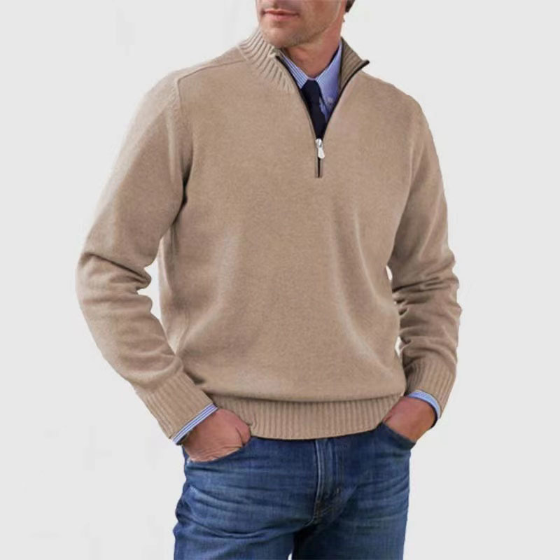 Half-zip sweater for men