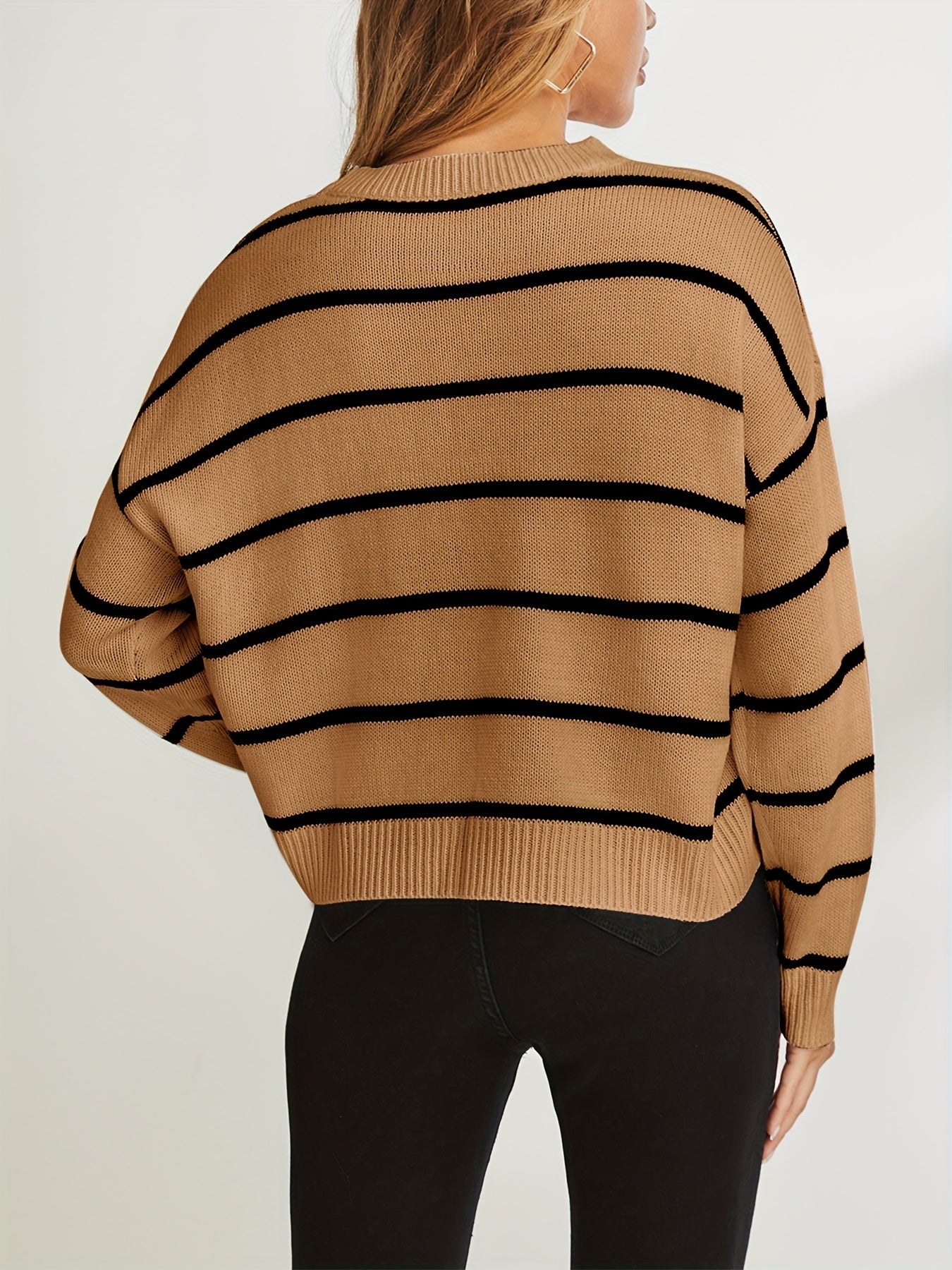 Striped knitted sweater