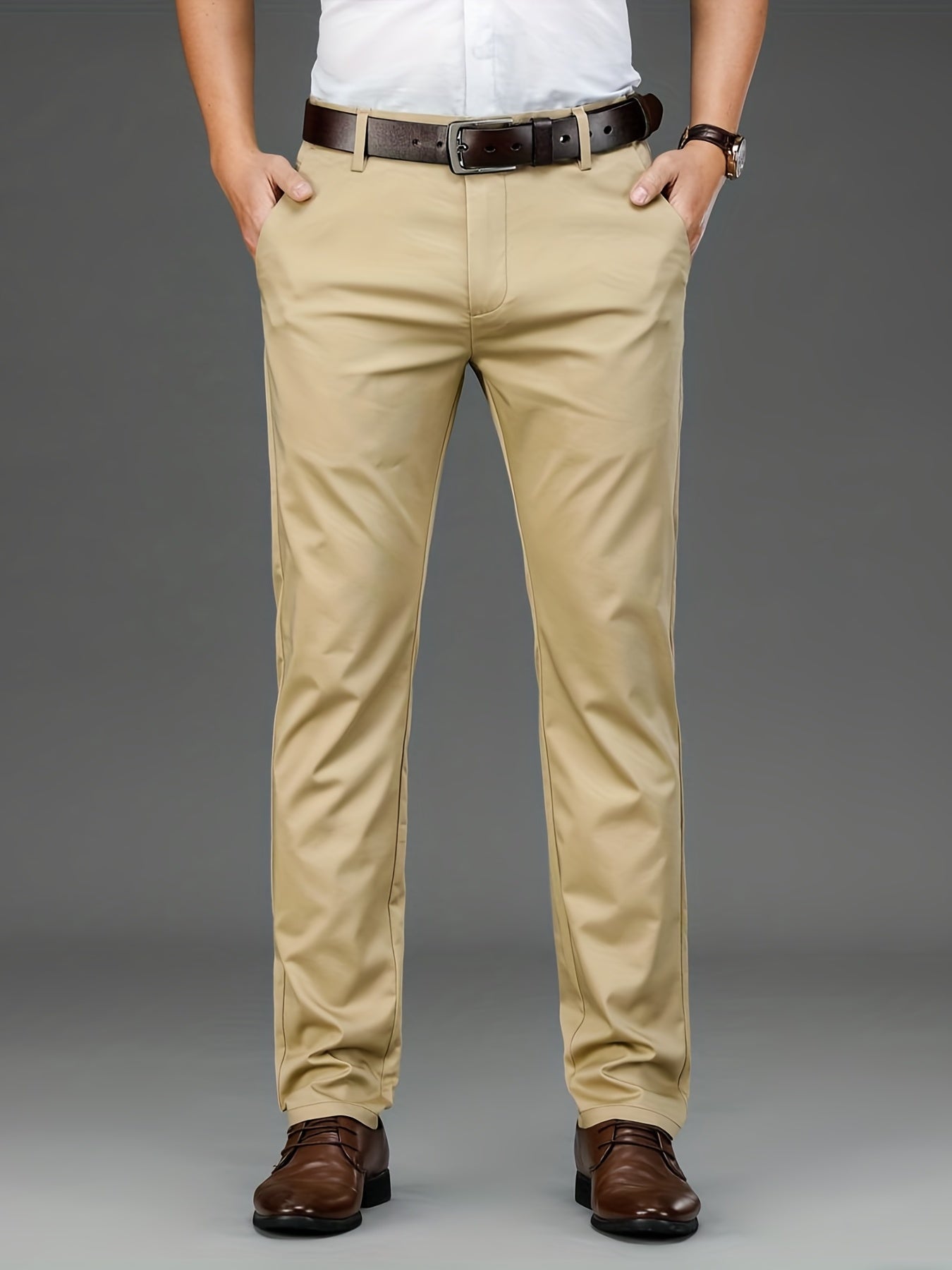 Classic mid-stretch pants