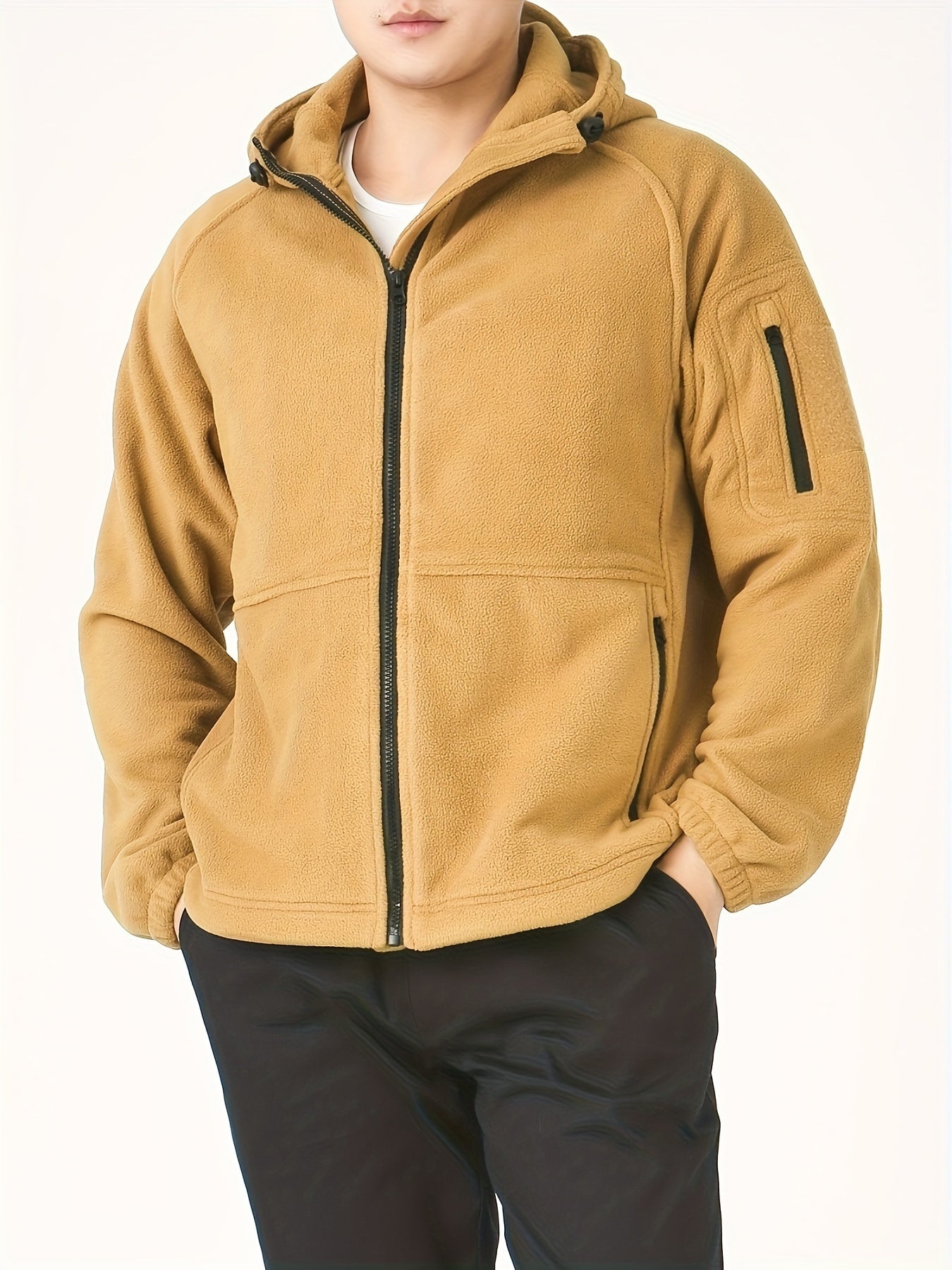 Warm hoodie made of polar fleece