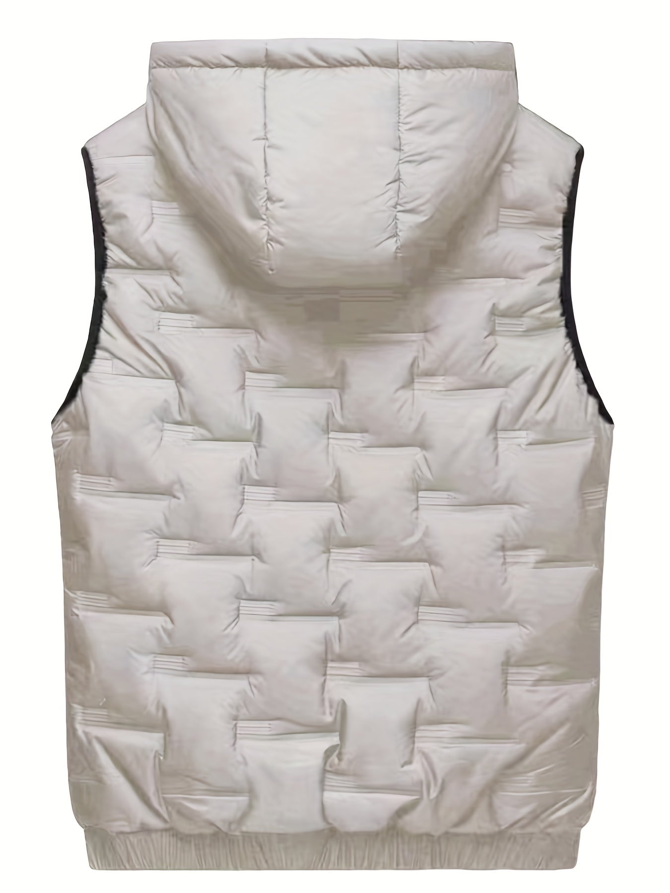 Padded vest with hood and zipper