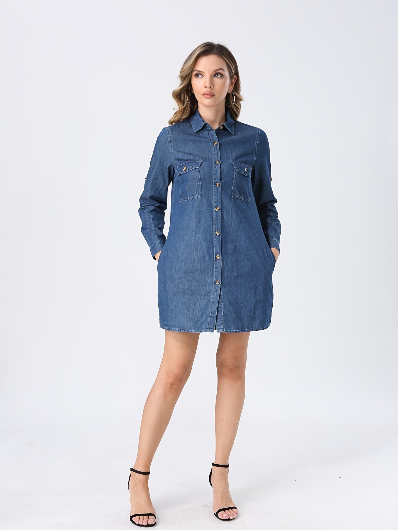 Loose denim shirt for women