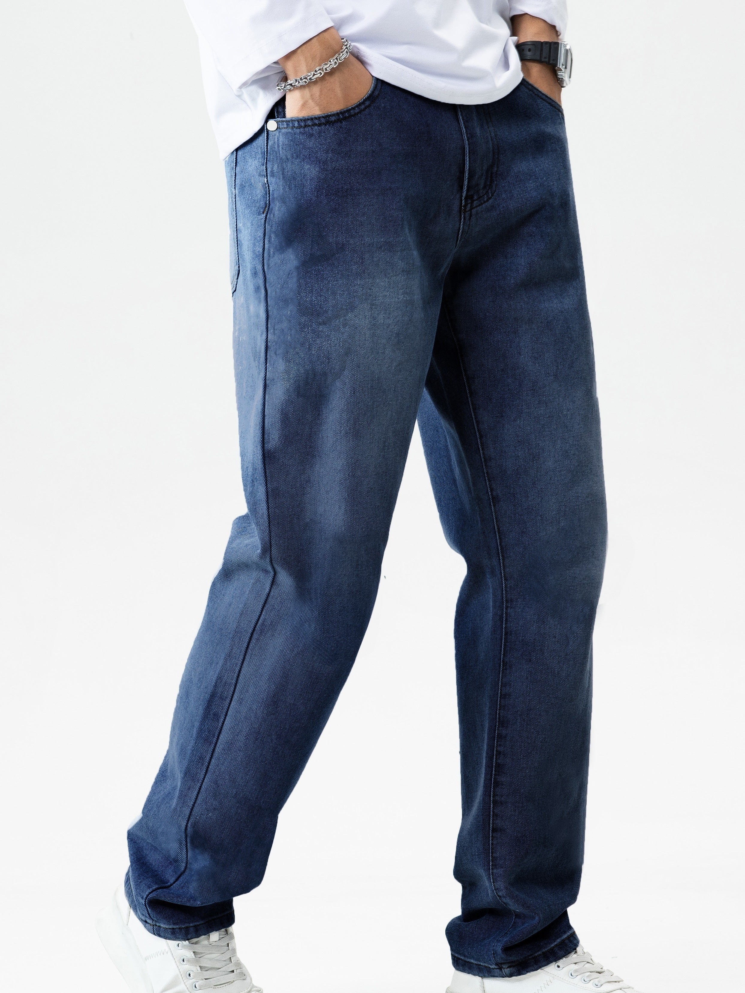 Straight leg jeans for men