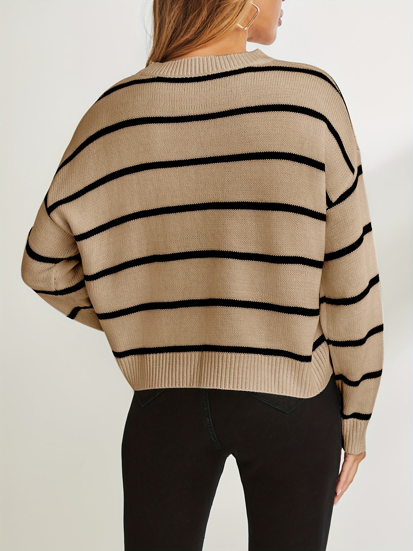 Striped knitted sweater