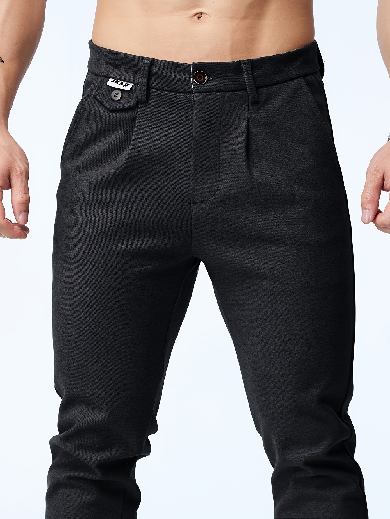 Casual straight stretch trousers for men